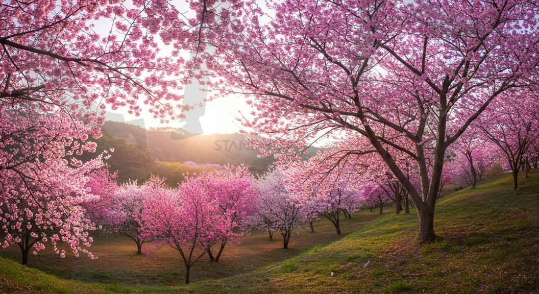벚꽃풍경 | 경치, 자연, 한국, 벚꽃축제, 나무, 하늘, 꽃, 호수, 숲, 여름, 녹색, 단풍, 산, 봄, 잔디, 분홍색, 축제, 베경화면, 풍경화면, 아름다움, 절경, ai | 스탠바이 STANDBUY 디지털 콘텐츠