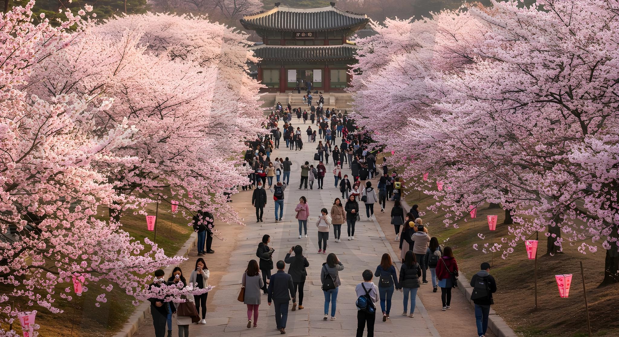 벚꽃축제 | 경치, 자연, 한국, 벚꽃축제, 나무, 하늘, 꽃, 호수, 숲, 여름, 녹색, 단풍, 산, 봄, 잔디, 분홍색, 축제, ai | 스탠바이 STANDBUY 디지털 콘텐츠