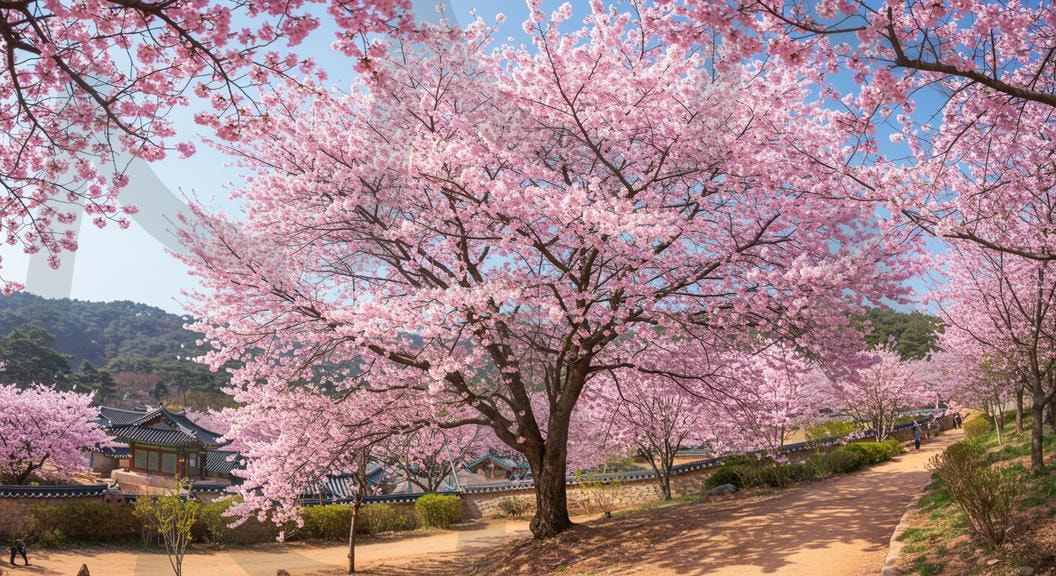 벚꽃풍경 | 경치, 자연, 한국, 벚꽃축제, 나무, 하늘, 꽃, 호수, 숲, 여름, 녹색, 단풍, 산, 봄, 잔디, 분홍색, 축제, 베경화면, 풍경화면, 아름다움, 절경, ai | 스탠바이 STANDBUY 디지털 콘텐츠