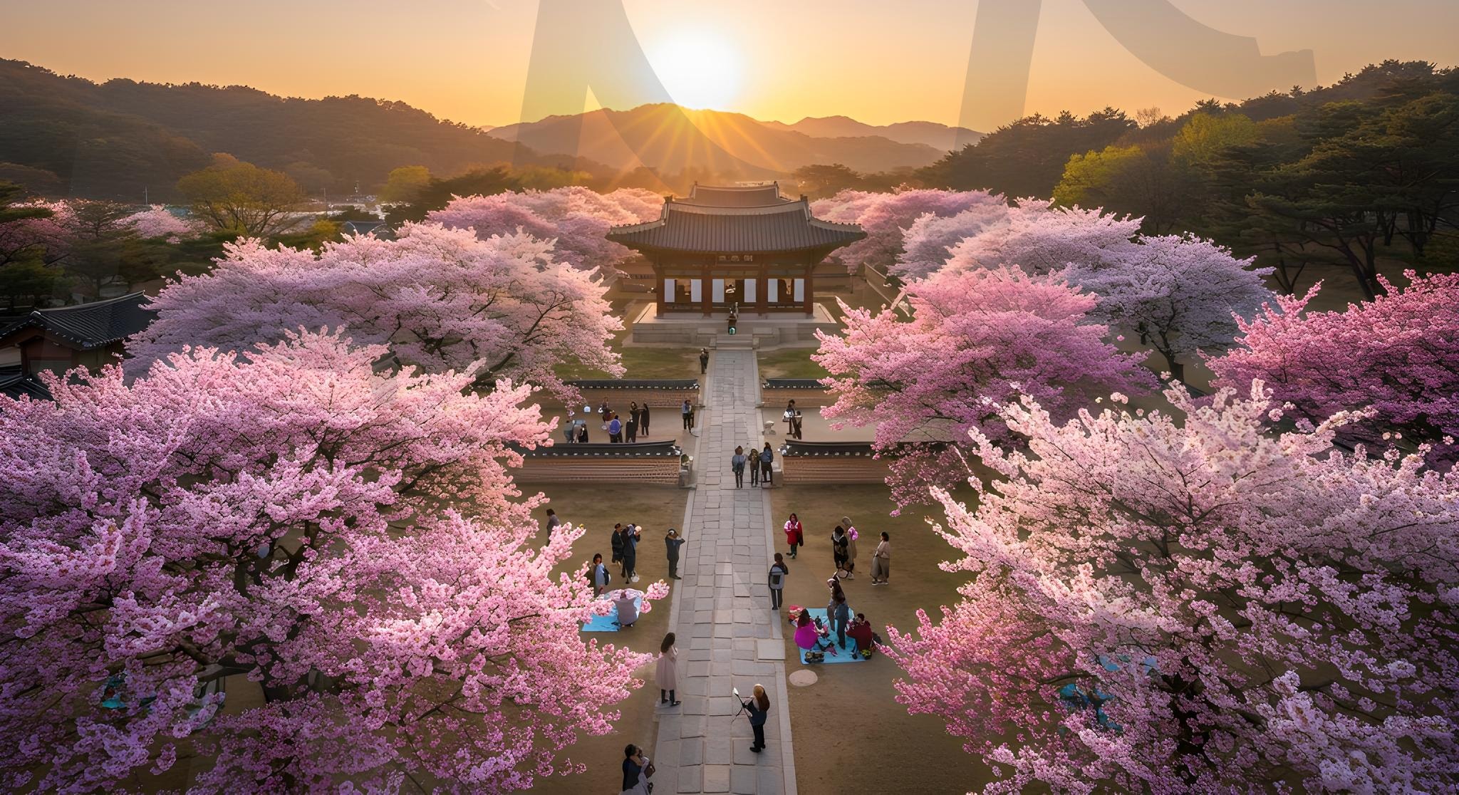 벚꽃축제 | 경치, 자연, 한국, 벚꽃축제, 나무, 하늘, 꽃, 호수, 숲, 여름, 녹색, 단풍, 산, 봄, 잔디, 분홍색, 축제, ai | 스탠바이 STANDBUY 디지털 콘텐츠