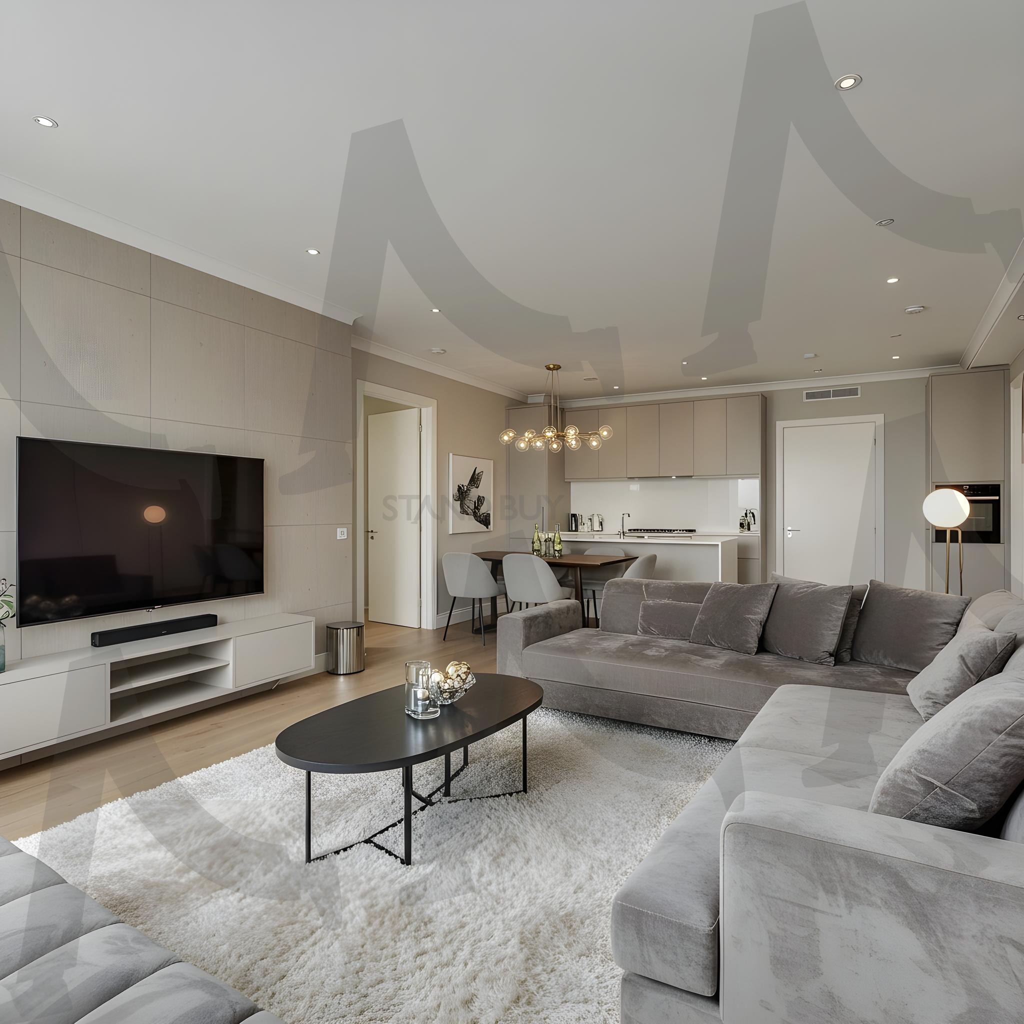인테리어 디자인 | 인테리어, 디자인, 가구, 배치, 고품격, 깨끗한, 깔금, 집, 주택, 아파트, 거주, 가전제품, tv, 소파, 식탁, 부엌, 침실, ai | 스탠바이 STANDBUY 디지털 콘텐츠