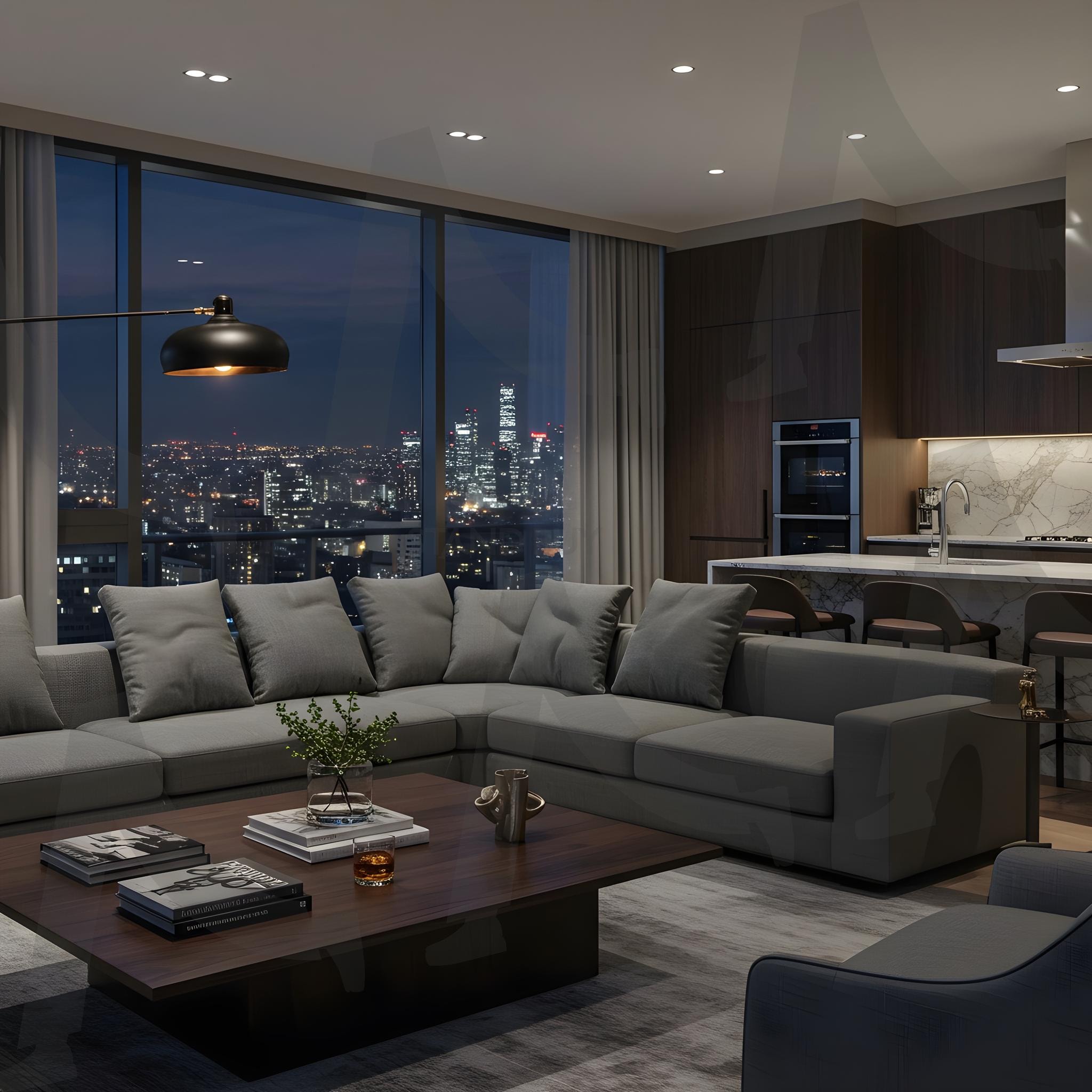 인테리어 디자인 | 인테리어, 디자인, 가구, 배치, 고품격, 깨끗한, 깔금, 집, 주택, 아파트, 거주, 가전제품, tv, 소파, 식탁, 부엌, 침실, ai | 스탠바이 STANDBUY 디지털 콘텐츠