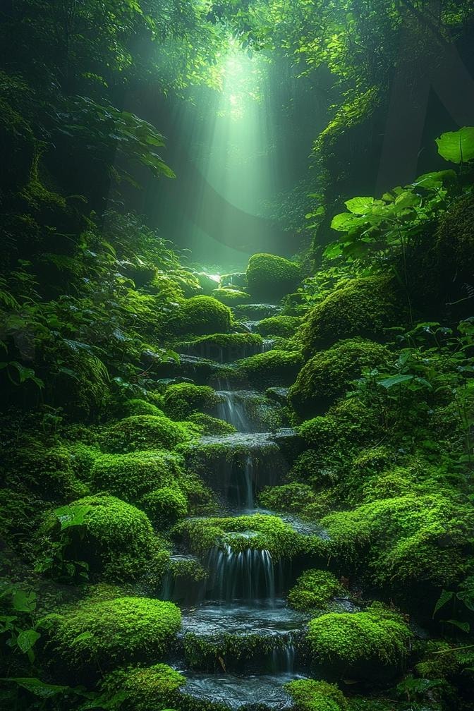 다양한 분위기의 숲속의 모습9 | 풍경, 배경, 환경, 숲, 자연, 나무, ai | 스탠바이 STANDBUY 디지털 콘텐츠