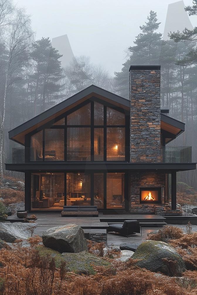 다양한 분위기의 주택의 모습9 | 풍경, 배경, 환경, 집, 주택, 건축물, ai | 스탠바이 STANDBUY 디지털 콘텐츠