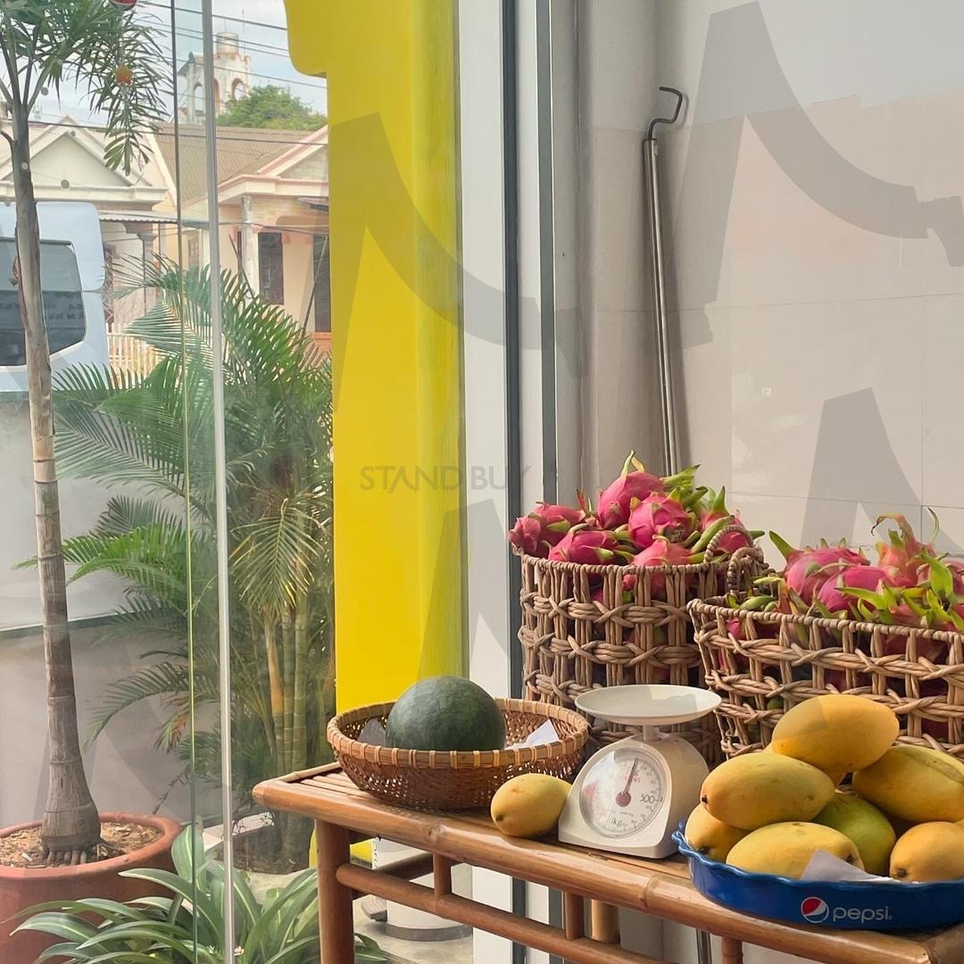 Tropical Fruit Market | 감성적인 트로피컬 과일 가게 | Tropical fruits in warm sunlight, creating a cozy, aesthetic vibe. Great for branding, blogs, and social media. / 따뜻한 햇살 아래 감성적인 트로피컬 과일. 브랜딩, 블로그, SNS에 활용하기 좋은 이미지 | 스탠바이 STANDBUY 디지털 콘텐츠