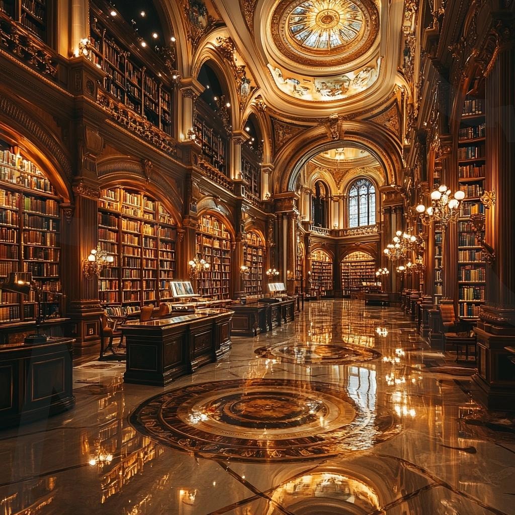 다양한 장소의 도서관의 모습3 | 풍경, 배경, 환경, 도서관, 건물, 책, ai | 스탠바이 STANDBUY 디지털 콘텐츠