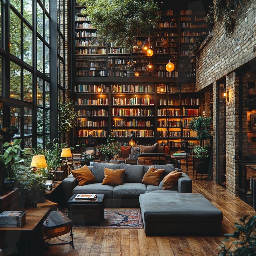 다양한 장소의 도서관의 모습58 | 풍경, 배경, 환경, 도서관, 건물, 책, ai | 스탠바이 STANDBUY 디지털 콘텐츠