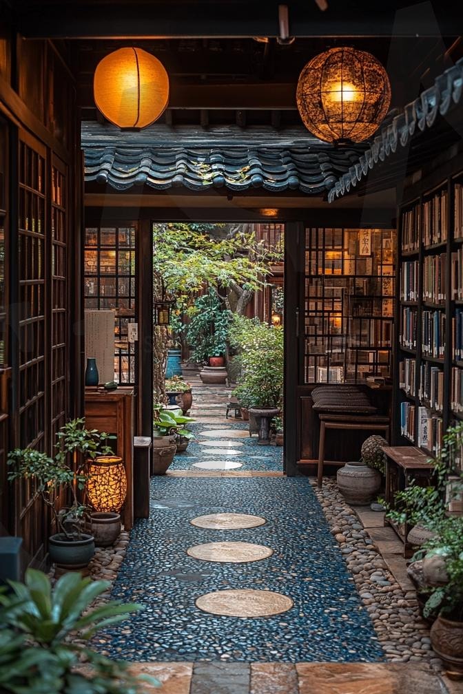 다양한 장소의 도서관의 모습53 | 풍경, 배경, 환경, 도서관, 건물, 책, ai | 스탠바이 STANDBUY 디지털 콘텐츠