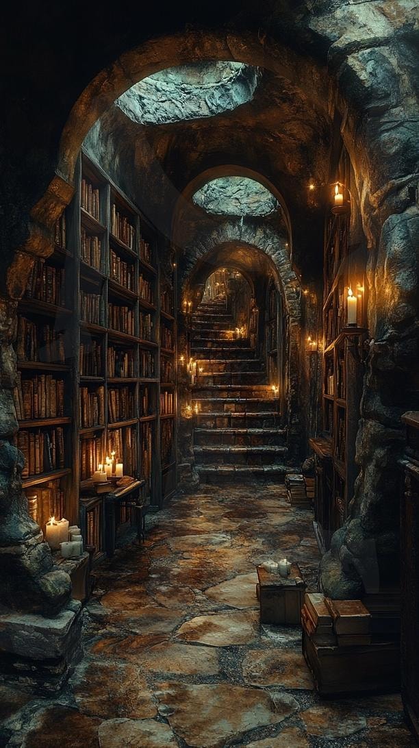 다양한 장소의 도서관의 모습28 | 풍경, 배경, 환경, 도서관, 건물, 책, ai | 스탠바이 STANDBUY 디지털 콘텐츠