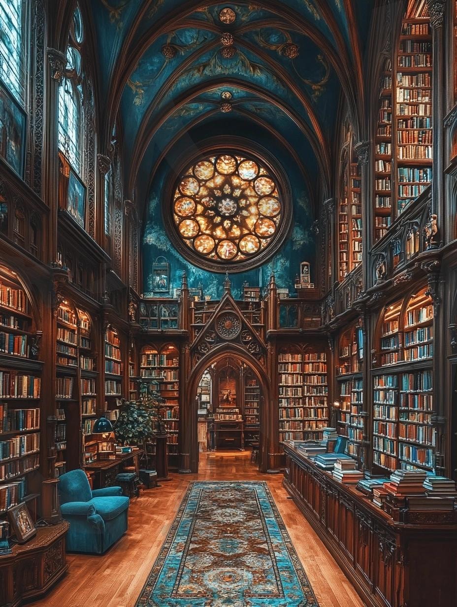 다양한 장소의 도서관의 모습70 | 풍경, 배경, 환경, 도서관, 건물, 책, ai | 스탠바이 STANDBUY 디지털 콘텐츠