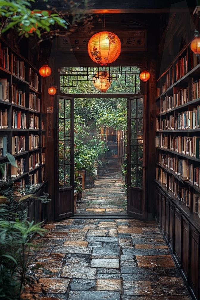 다양한 장소의 도서관의 모습54 | 풍경, 배경, 환경, 도서관, 건물, 책, ai | 스탠바이 STANDBUY 디지털 콘텐츠