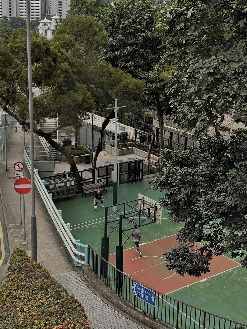 홍콩섬의 어느 농구장 | 홍콩, 아이폰, 농구장, 숲속, 여름 | 스탠바이 STANDBUY 디지털 콘텐츠