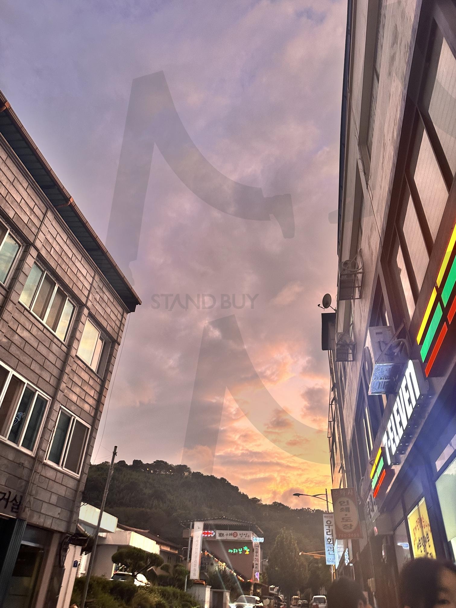 편의점 앞풍경 | 전남, 편의점 앞 풍경, 힐링, 사진, 핑크 하늘 | 스탠바이 STANDBUY 디지털 콘텐츠