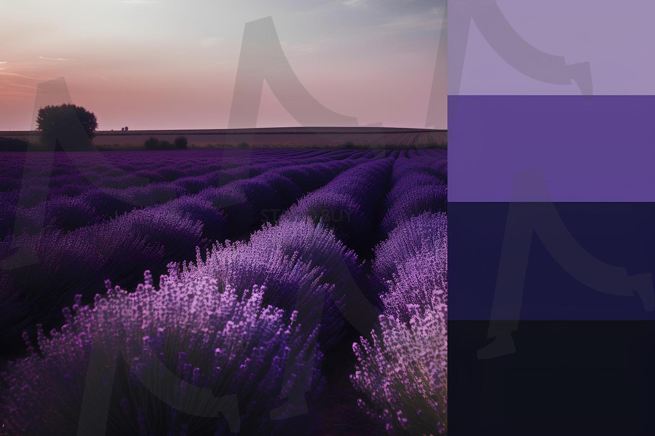 보랏빛 풍경 | 꽃, 풍경, 보랏빛, 보라색, ai, 우주판다 | 스탠바이 STANDBUY 디지털 콘텐츠