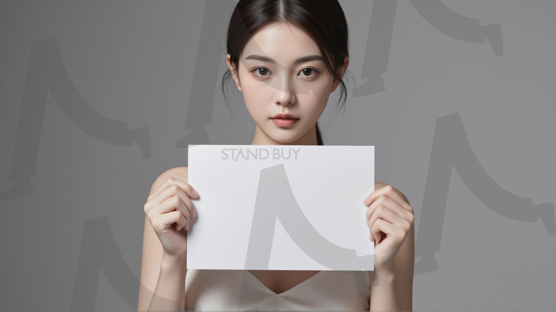 맞춤형 메시지 - 원하는 단어나 문구를 팻말에 넣어 사용 | 맞춤형 메시지, 팻말, 표지판, 안내, 경고, 광고, 정보, 프레젠테이션, ppt, 템플릿, Template, 미녀, 미인, ai | 스탠바이 STANDBUY 디지털 콘텐츠