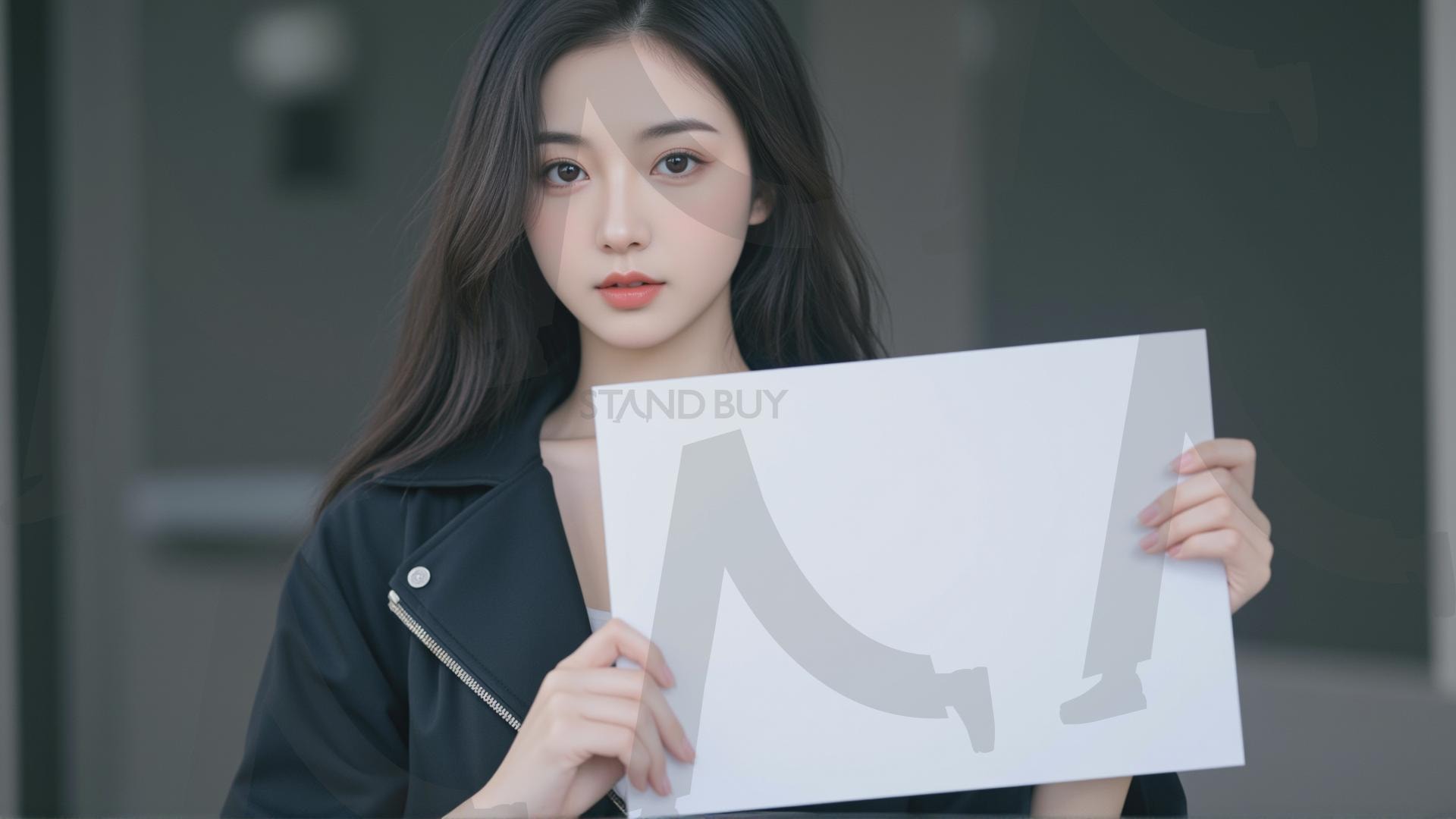 맞춤형 메시지 - 원하는 단어나 문구를 팻말에 넣어 사용 | 맞춤형 메시지, 팻말, 표지판, 안내, 경고, 광고, 정보, 프레젠테이션, ppt, 템플릿, Template, 미녀, 미인, ai | 스탠바이 STANDBUY 디지털 콘텐츠