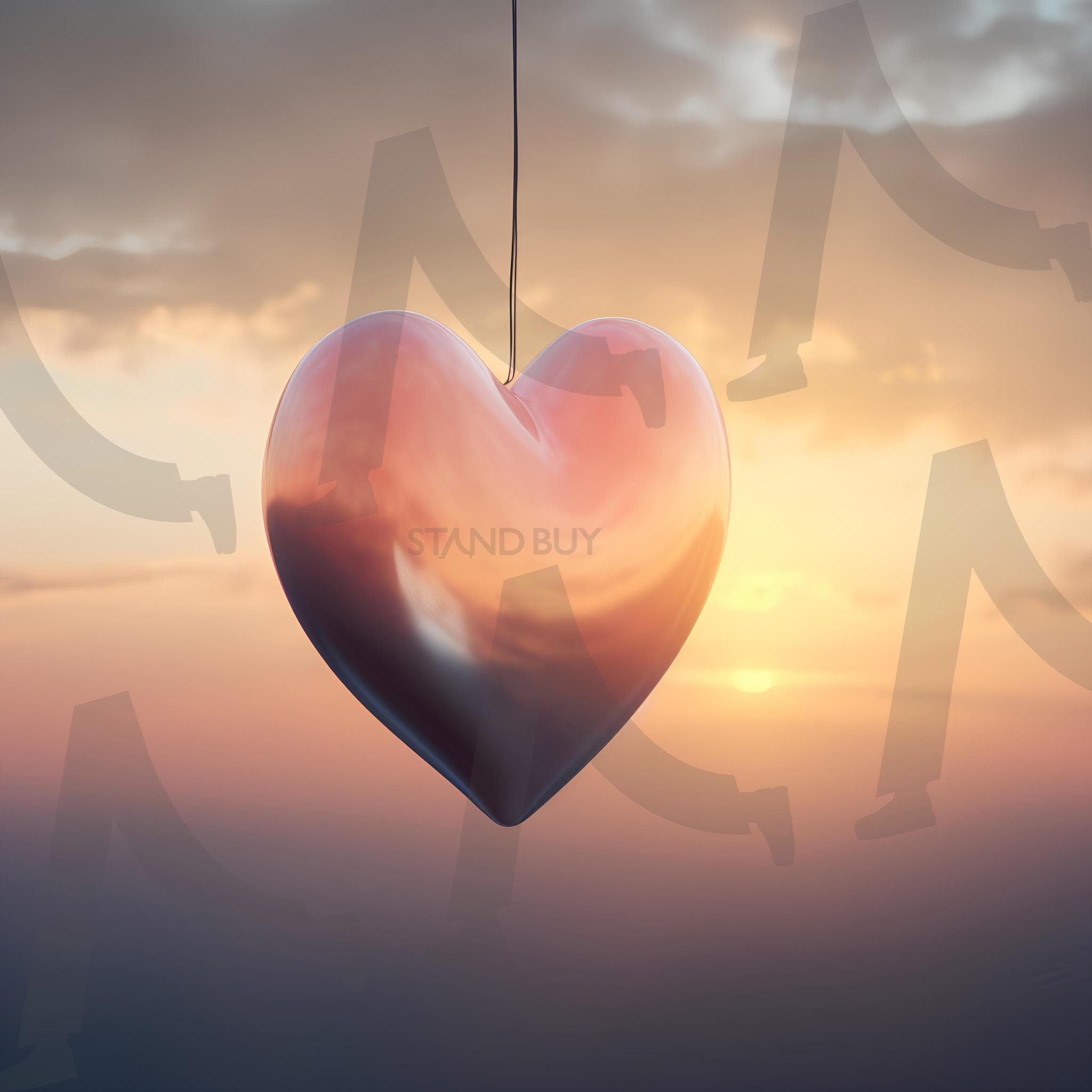 하트 배경 | 하트, 배경, 하트배경, 아름다운, 석양, 우주판다, ai | 스탠바이 STANDBUY 디지털 콘텐츠