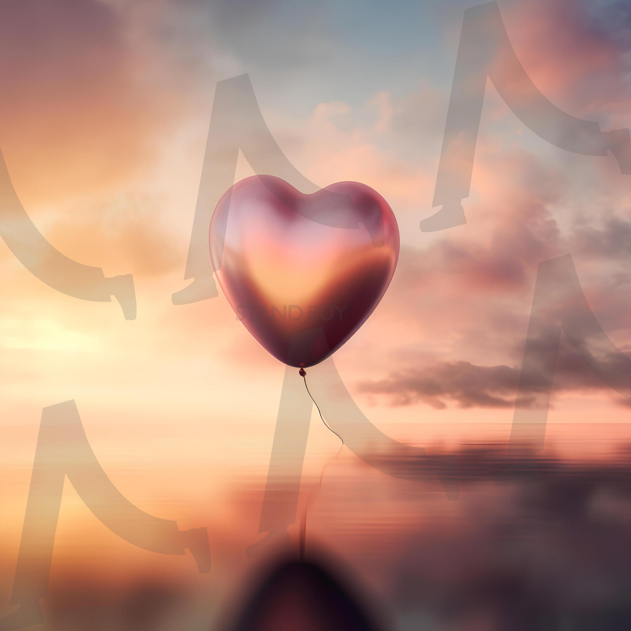 하트 배경 | 하트, 석양, 하늘, 배경, 아름다운, 우주판다, ai | 스탠바이 STANDBUY 디지털 콘텐츠