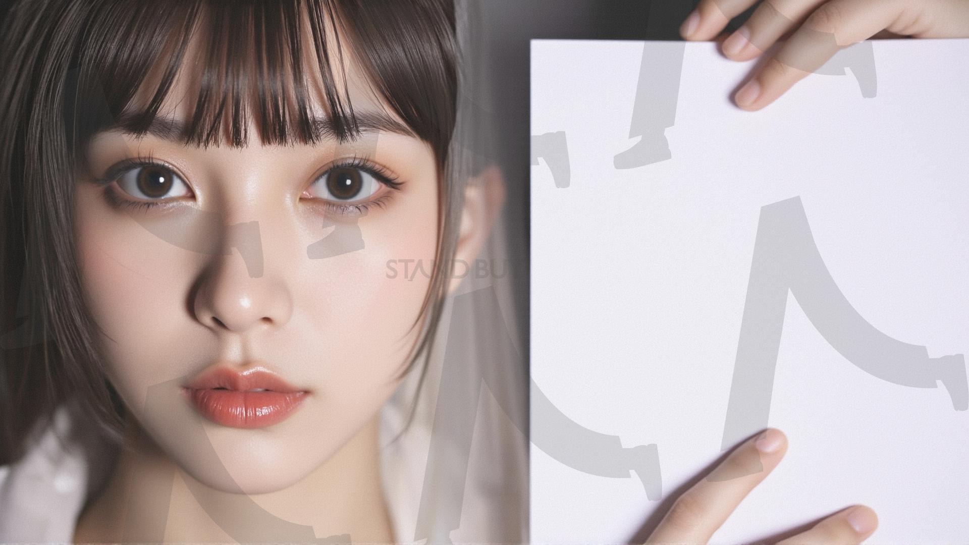 맞춤형 메시지 - 원하는 단어나 문구를 팻말에 넣어 사용 | 맞춤형 메시지, 팻말, 표지판, 안내, 경고, 광고, 정보, 프레젠테이션, ppt, 템플릿, Template, 미녀, 미인, ai | 스탠바이 STANDBUY 디지털 콘텐츠