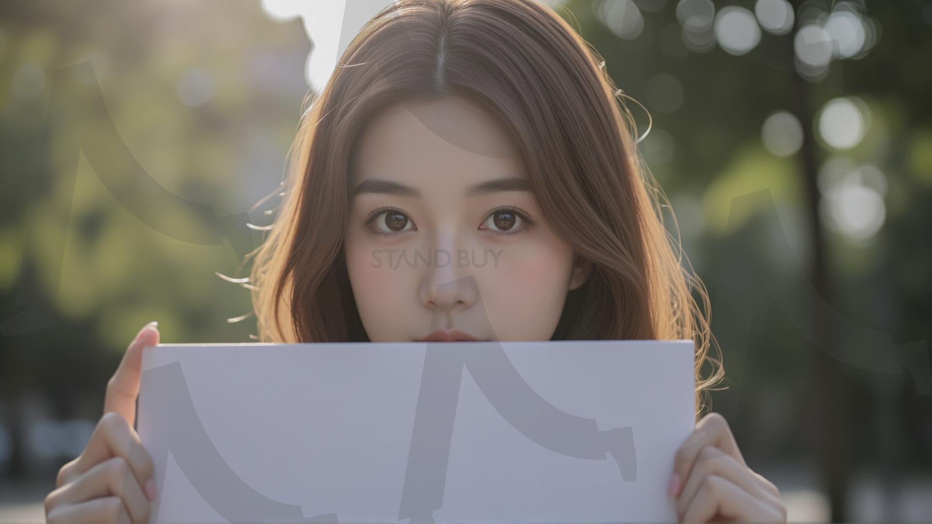 맞춤형 메시지 - 원하는 단어나 문구를 팻말에 넣어 사용 | 맞춤형 메시지, 팻말, 표지판, 안내, 경고, 광고, 정보, 프레젠테이션, ppt, 템플릿, Template, 미녀, 미인, ai | 스탠바이 STANDBUY 디지털 콘텐츠