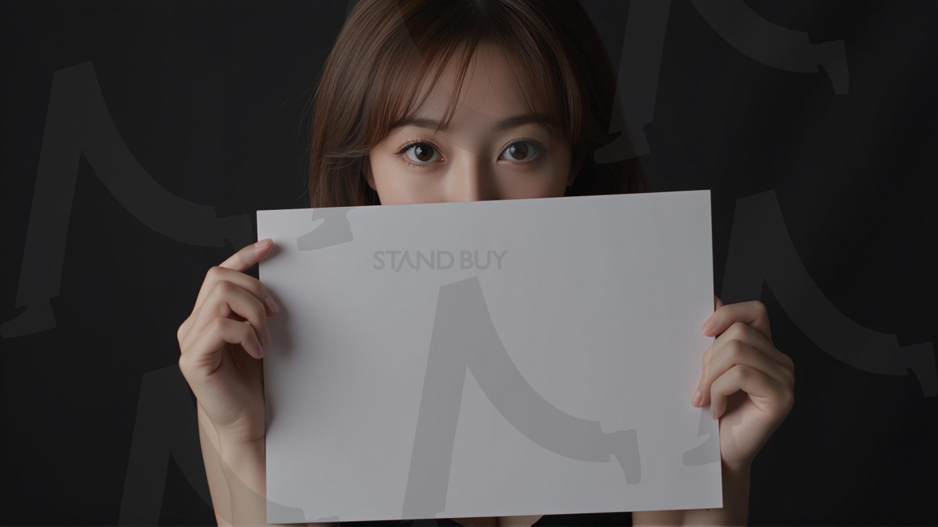 맞춤형 메시지 - 원하는 단어나 문구를 팻말에 넣어 사용 | 맞춤형 메시지, 팻말, 표지판, 안내, 경고, 광고, 정보, 프레젠테이션, ppt, 템플릿, Template, 미녀, 미인, ai | 스탠바이 STANDBUY 디지털 콘텐츠