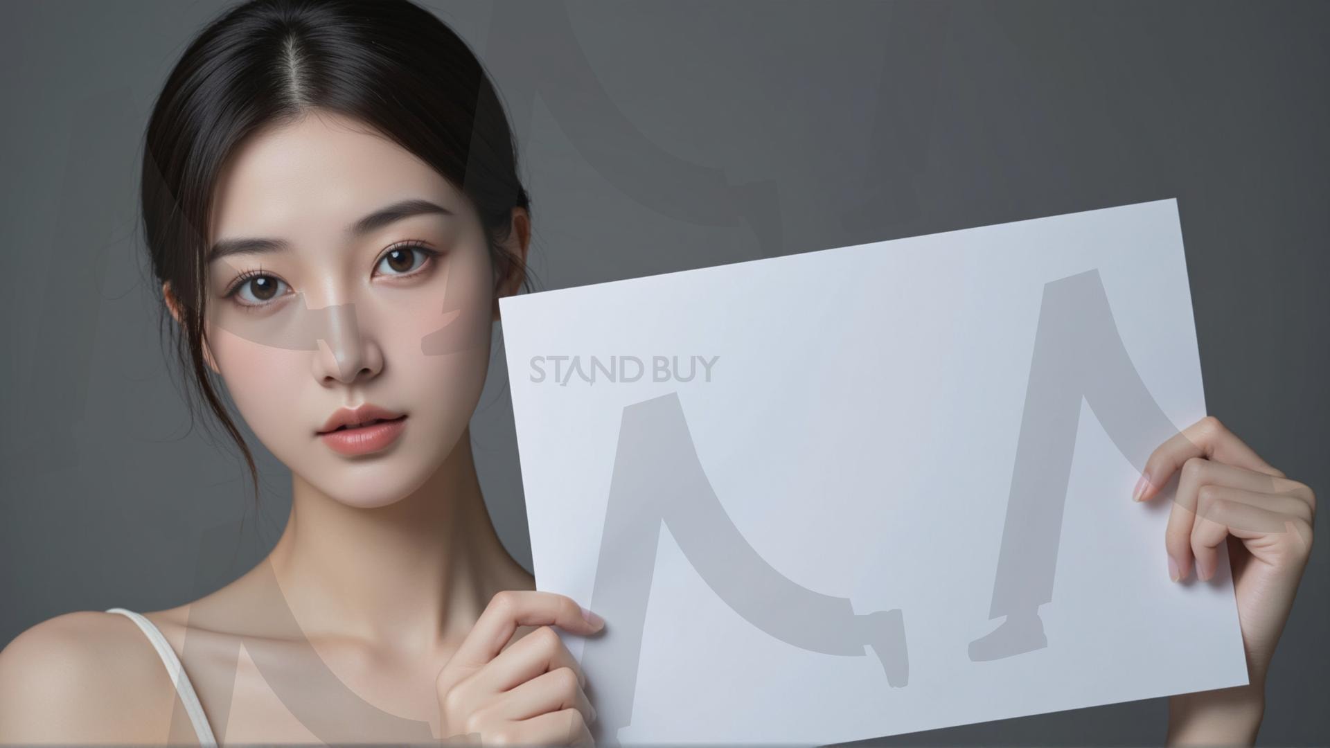 맞춤형 메시지 - 원하는 단어나 문구를 팻말에 넣어 사용 | 맞춤형 메시지, 팻말, 표지판, 안내, 경고, 광고, 정보, 프레젠테이션, ppt, 템플릿, Template, 미녀, 미인, ai | 스탠바이 STANDBUY 디지털 콘텐츠