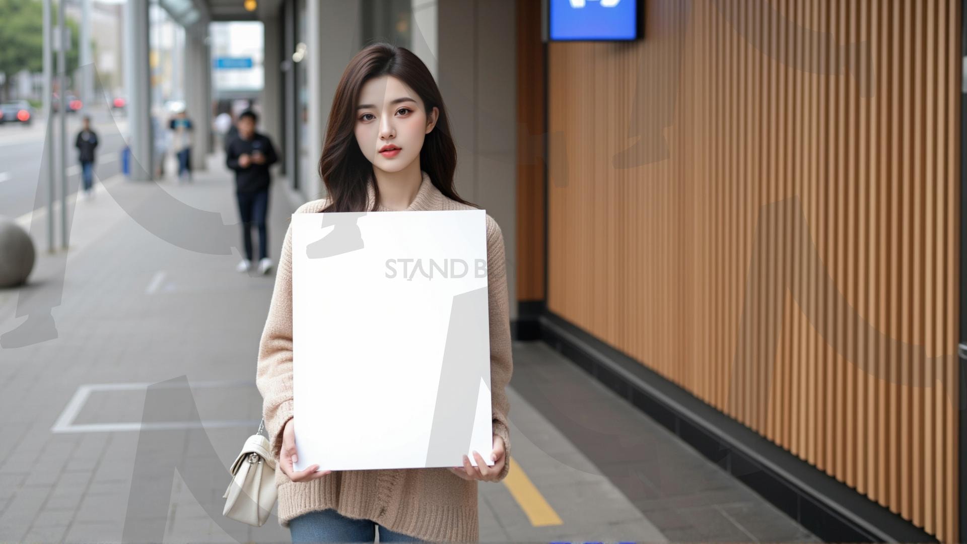 맞춤형 메시지 - 원하는 단어나 문구를 팻말에 넣어 사용 | 맞춤형 메시지, 팻말, 표지판, 안내, 경고, 광고, 정보, 프레젠테이션, ppt, 템플릿, Template, 미녀, 미인, ai | 스탠바이 STANDBUY 디지털 콘텐츠