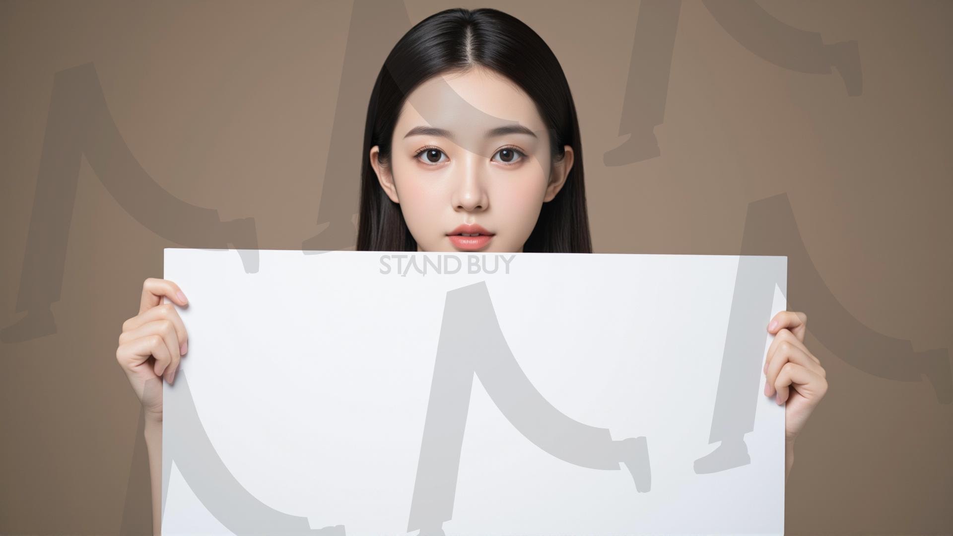맞춤형 메시지 - 원하는 단어나 문구를 팻말에 넣어 사용 | 맞춤형 메시지, 팻말, 표지판, 안내, 경고, 광고, 정보, 프레젠테이션, ppt, 템플릿, Template, 미녀, 미인, ai | 스탠바이 STANDBUY 디지털 콘텐츠