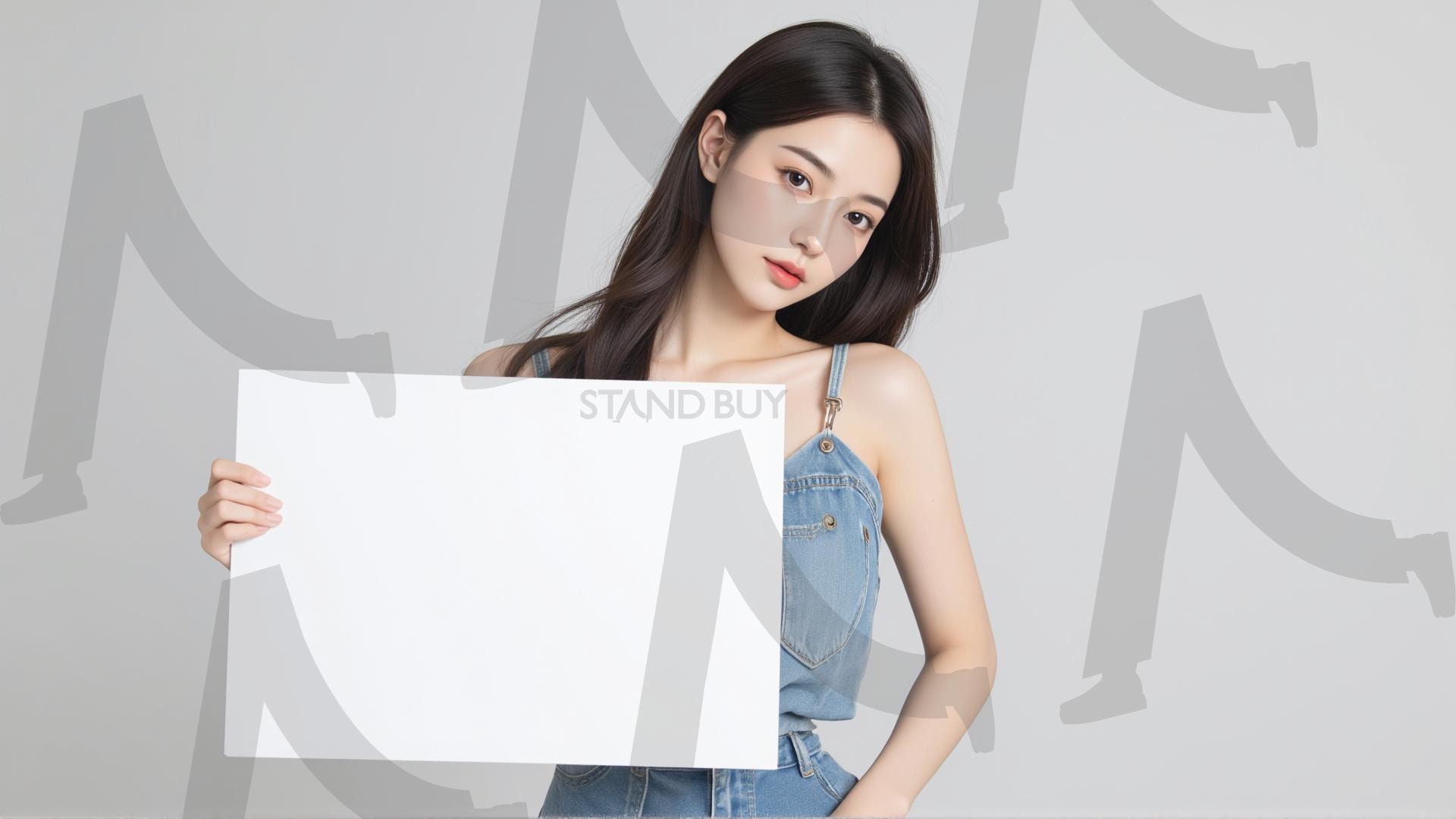 맞춤형 메시지 - 원하는 단어나 문구를 팻말에 넣어 사용 | 맞춤형 메시지, 팻말, 표지판, 안내, 경고, 광고, 정보, 프레젠테이션, ppt, 템플릿, Template, 미녀, 미인, ai | 스탠바이 STANDBUY 디지털 콘텐츠