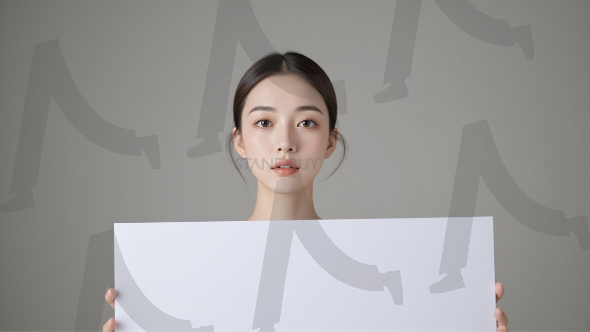 맞춤형 메시지 - 원하는 단어나 문구를 팻말에 넣어 사용 | 맞춤형 메시지, 팻말, 표지판, 안내, 경고, 광고, 정보, 프레젠테이션, ppt, 템플릿, Template, 미녀, 미인, ai | 스탠바이 STANDBUY 디지털 콘텐츠