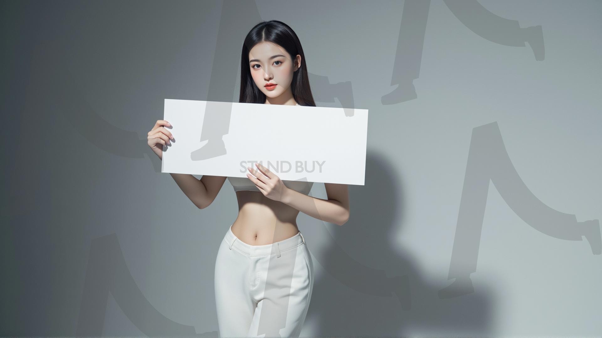 맞춤형 메시지 - 원하는 단어나 문구를 팻말에 넣어 사용 | 맞춤형 메시지, 팻말, 표지판, 안내, 경고, 광고, 정보, 프레젠테이션, ppt, 템플릿, Template, 미녀, 미인, ai | 스탠바이 STANDBUY 디지털 콘텐츠