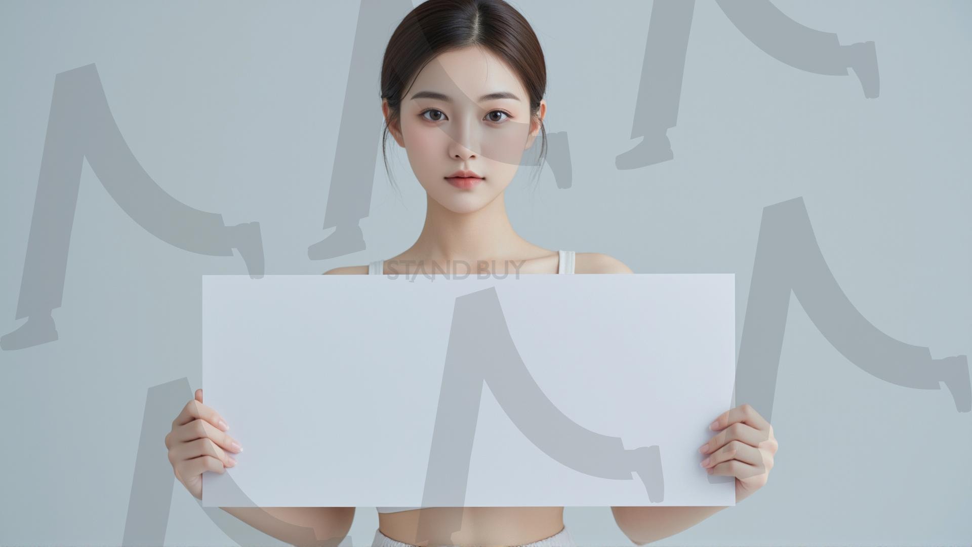 맞춤형 메시지 - 원하는 단어나 문구를 팻말에 넣어 사용 | 맞춤형 메시지, 팻말, 표지판, 안내, 경고, 광고, 정보, 프레젠테이션, ppt, 템플릿, Template, 미녀, 미인, ai | 스탠바이 STANDBUY 디지털 콘텐츠