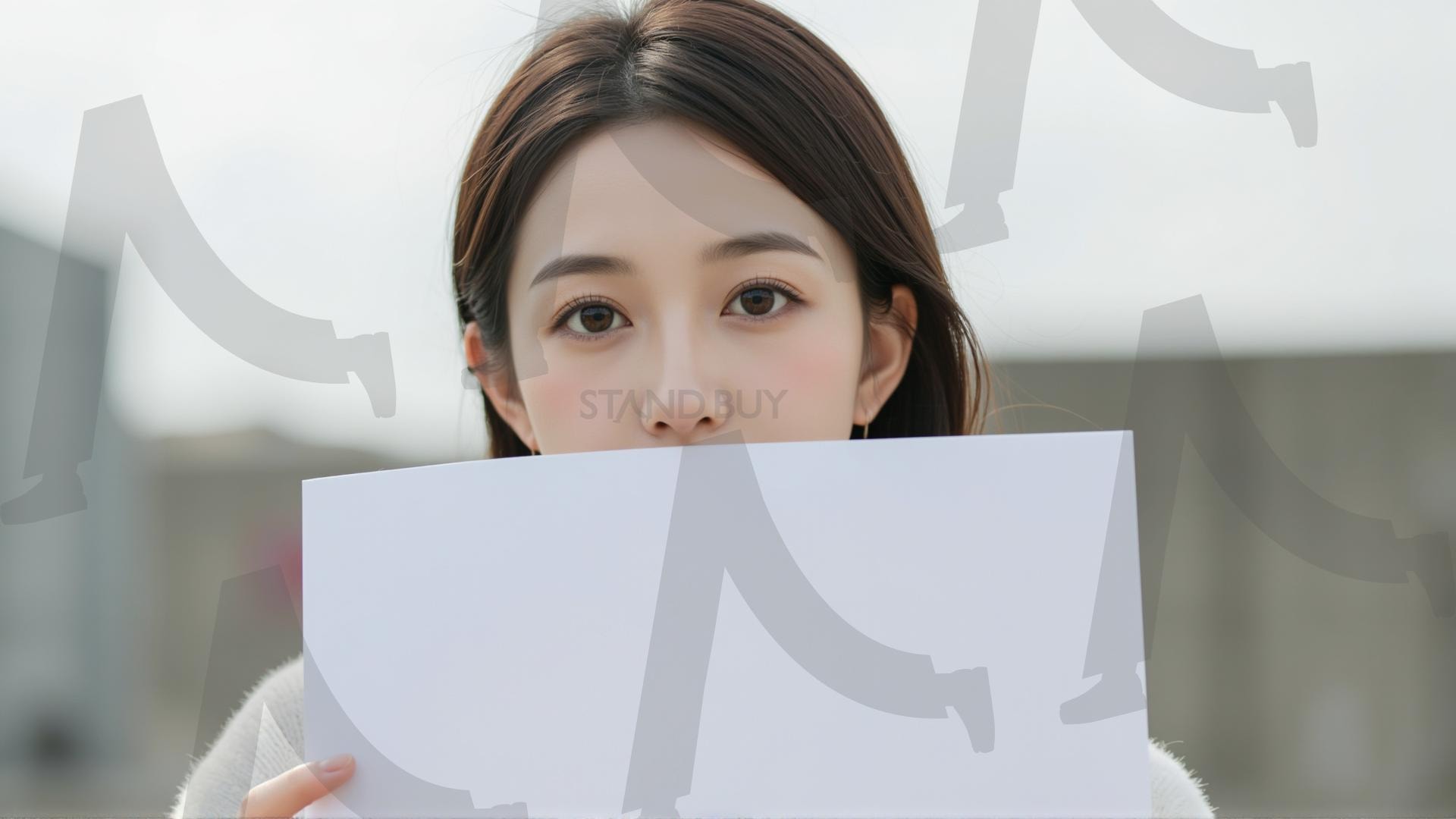 맞춤형 메시지 - 원하는 단어나 문구를 팻말에 넣어 사용 | 맞춤형 메시지, 팻말, 표지판, 안내, 경고, 광고, 정보, 프레젠테이션, ppt, 템플릿, Template, 미녀, 미인, ai | 스탠바이 STANDBUY 디지털 콘텐츠