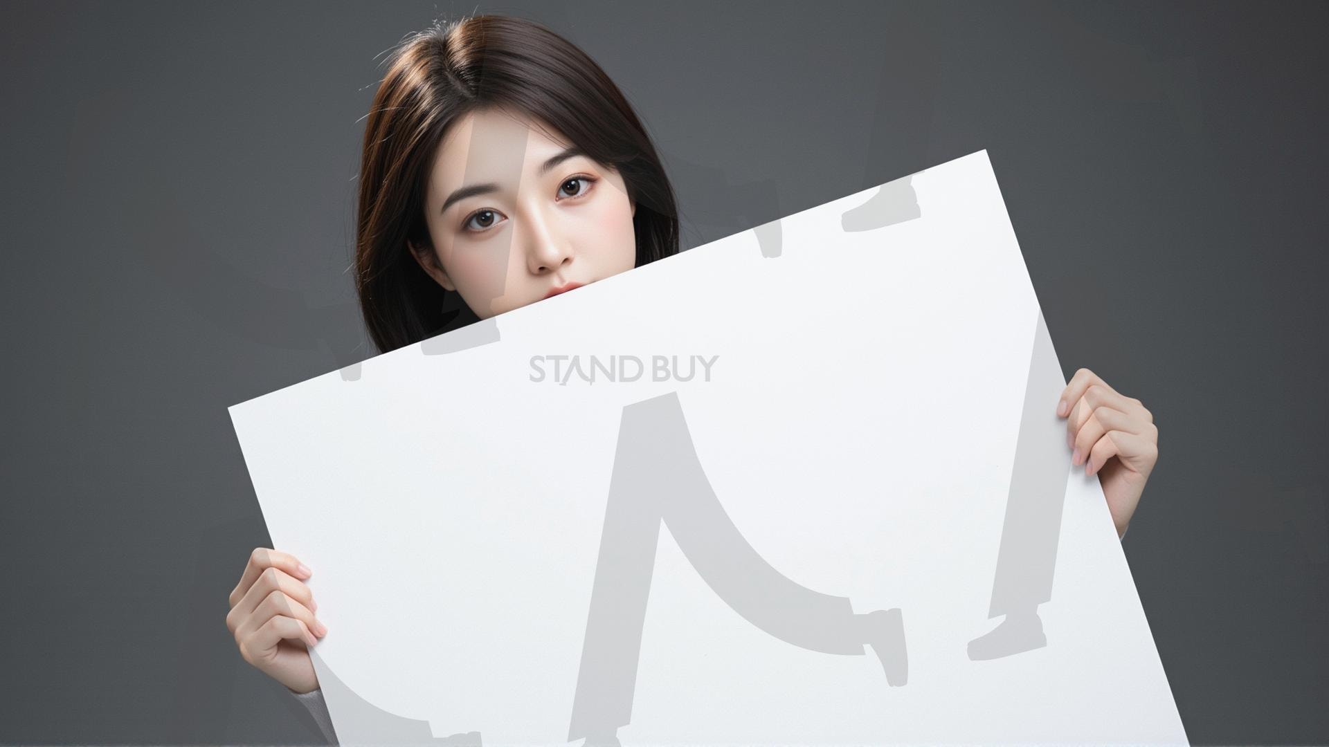 맞춤형 메시지 - 원하는 단어나 문구를 팻말에 넣어 사용 | 맞춤형 메시지, 팻말, 표지판, 안내, 경고, 광고, 정보, 프레젠테이션, ppt, 템플릿, Template, 미녀, 미인, ai | 스탠바이 STANDBUY 디지털 콘텐츠