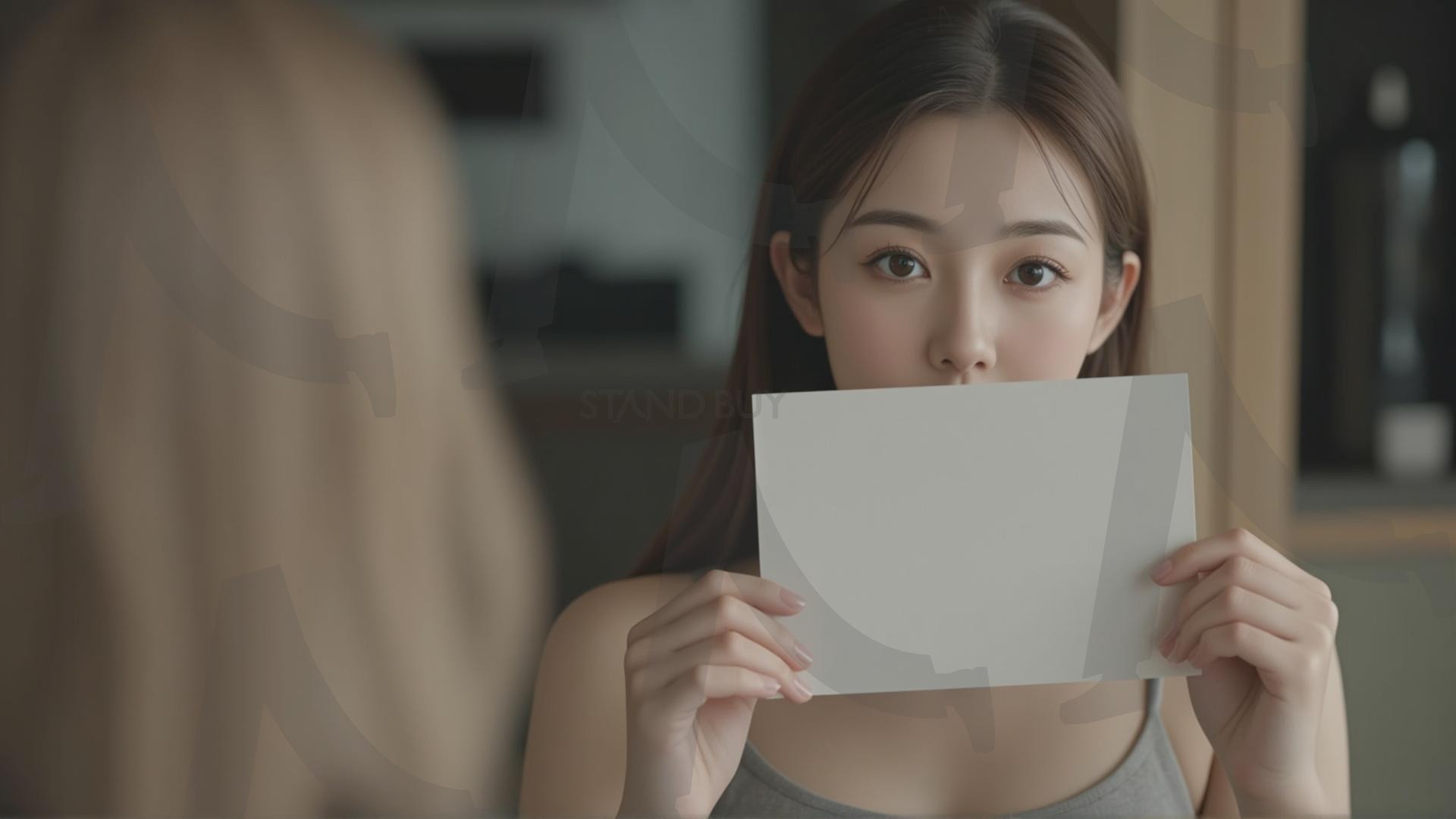 맞춤형 메시지 - 원하는 단어나 문구를 팻말에 넣어 사용 | 맞춤형 메시지, 팻말, 표지판, 안내, 경고, 광고, 정보, 프레젠테이션, ppt, 템플릿, Template, 미녀, 미인, ai | 스탠바이 STANDBUY 디지털 콘텐츠