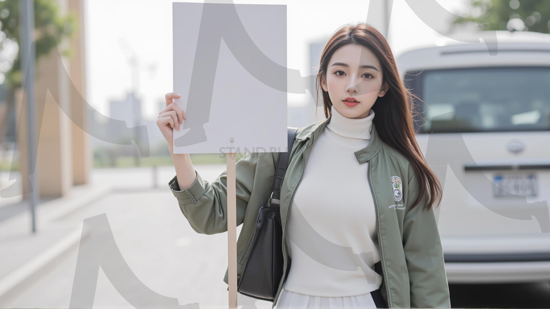 맞춤형 메시지 - 원하는 단어나 문구를 팻말에 넣어 사용 | 맞춤형 메시지, 팻말, 표지판, 안내, 경고, 광고, 정보, 프레젠테이션, ppt, 템플릿, Template, 미녀, 미인, ai | 스탠바이 STANDBUY 디지털 콘텐츠
