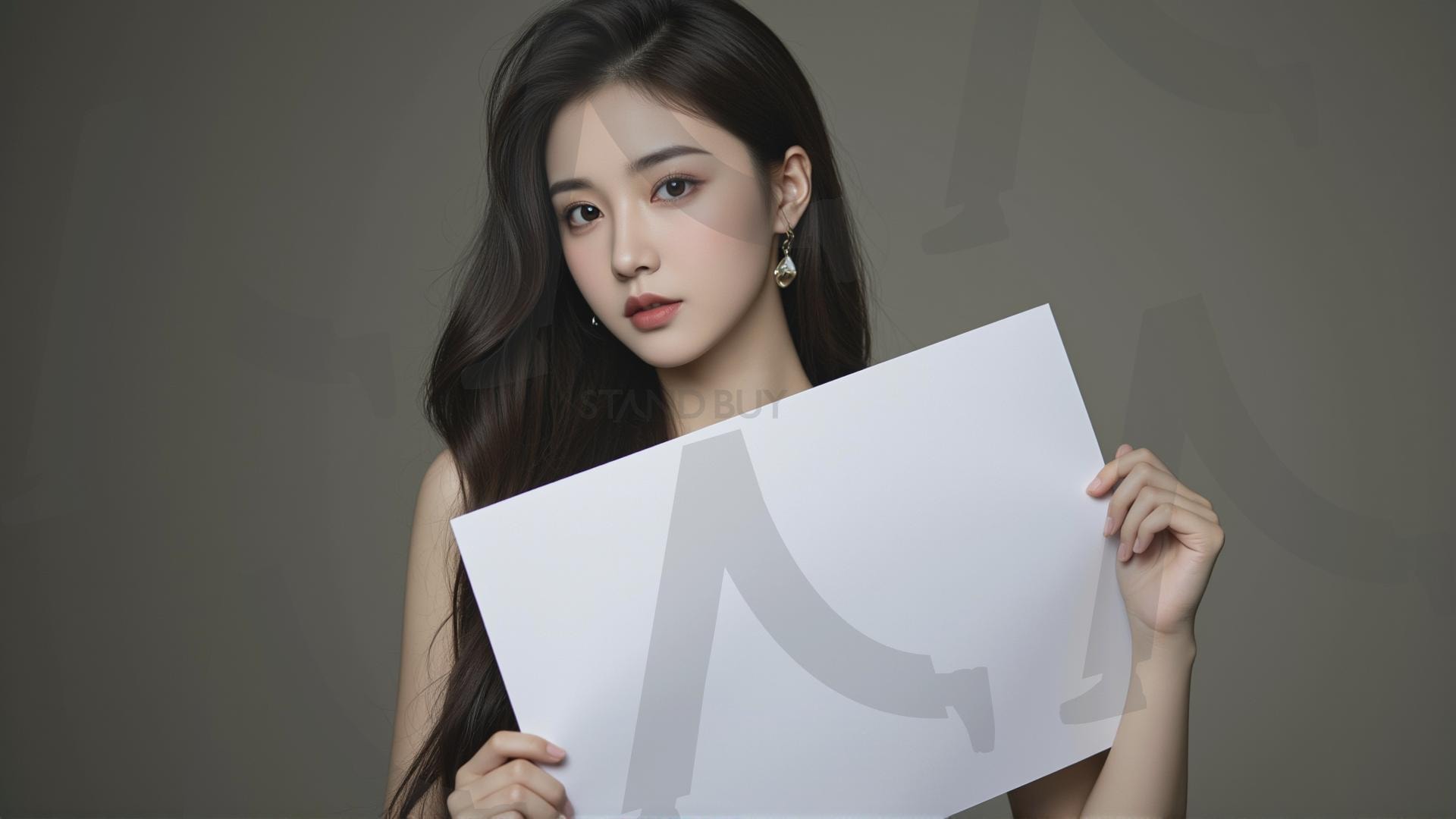 맞춤형 메시지 - 원하는 단어나 문구를 팻말에 넣어 사용 | 맞춤형 메시지, 팻말, 표지판, 안내, 경고, 광고, 정보, 프레젠테이션, ppt, 템플릿, Template, 미녀, 미인, ai | 스탠바이 STANDBUY 디지털 콘텐츠