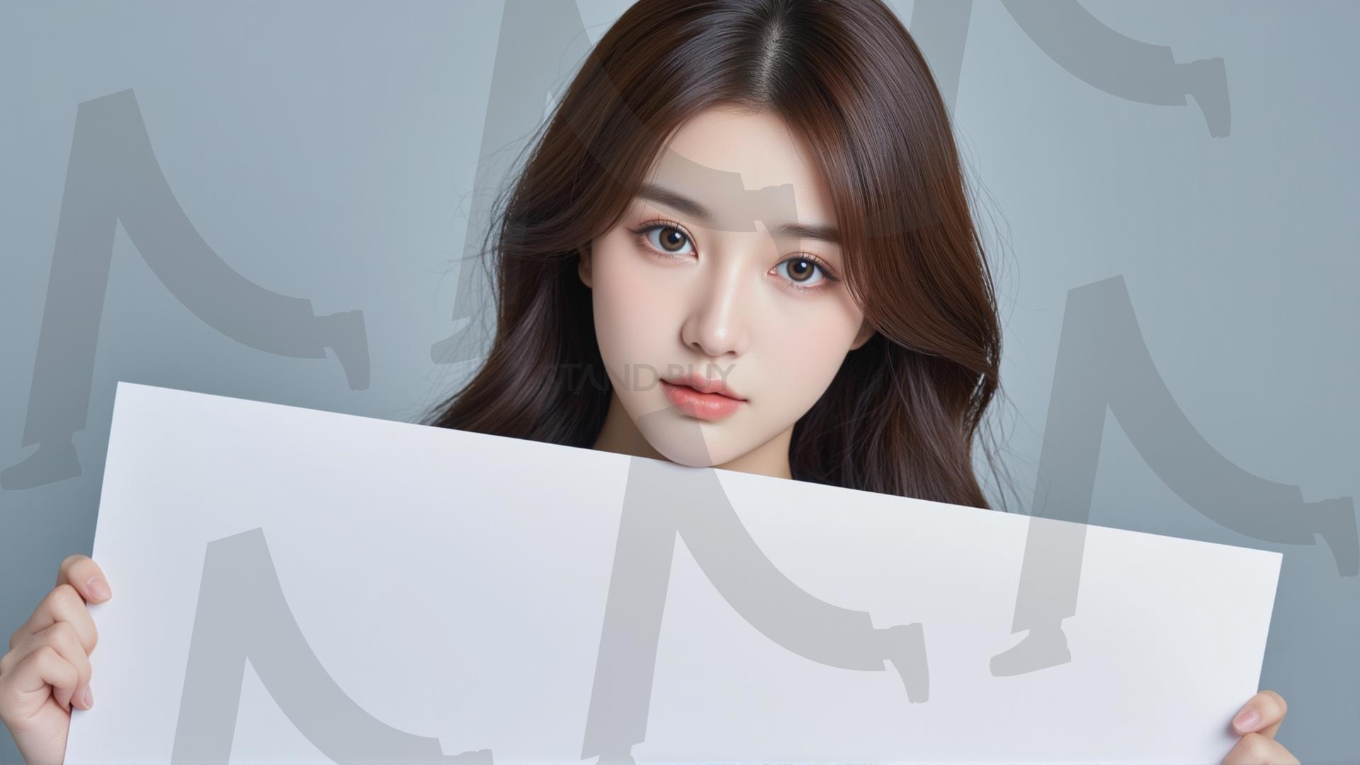 맞춤형 메시지 - 원하는 단어나 문구를 팻말에 넣어 사용 | 맞춤형 메시지, 팻말, 표지판, 안내, 경고, 광고, 정보, 프레젠테이션, ppt, 템플릿, Template, 미녀, 미인, ai | 스탠바이 STANDBUY 디지털 콘텐츠