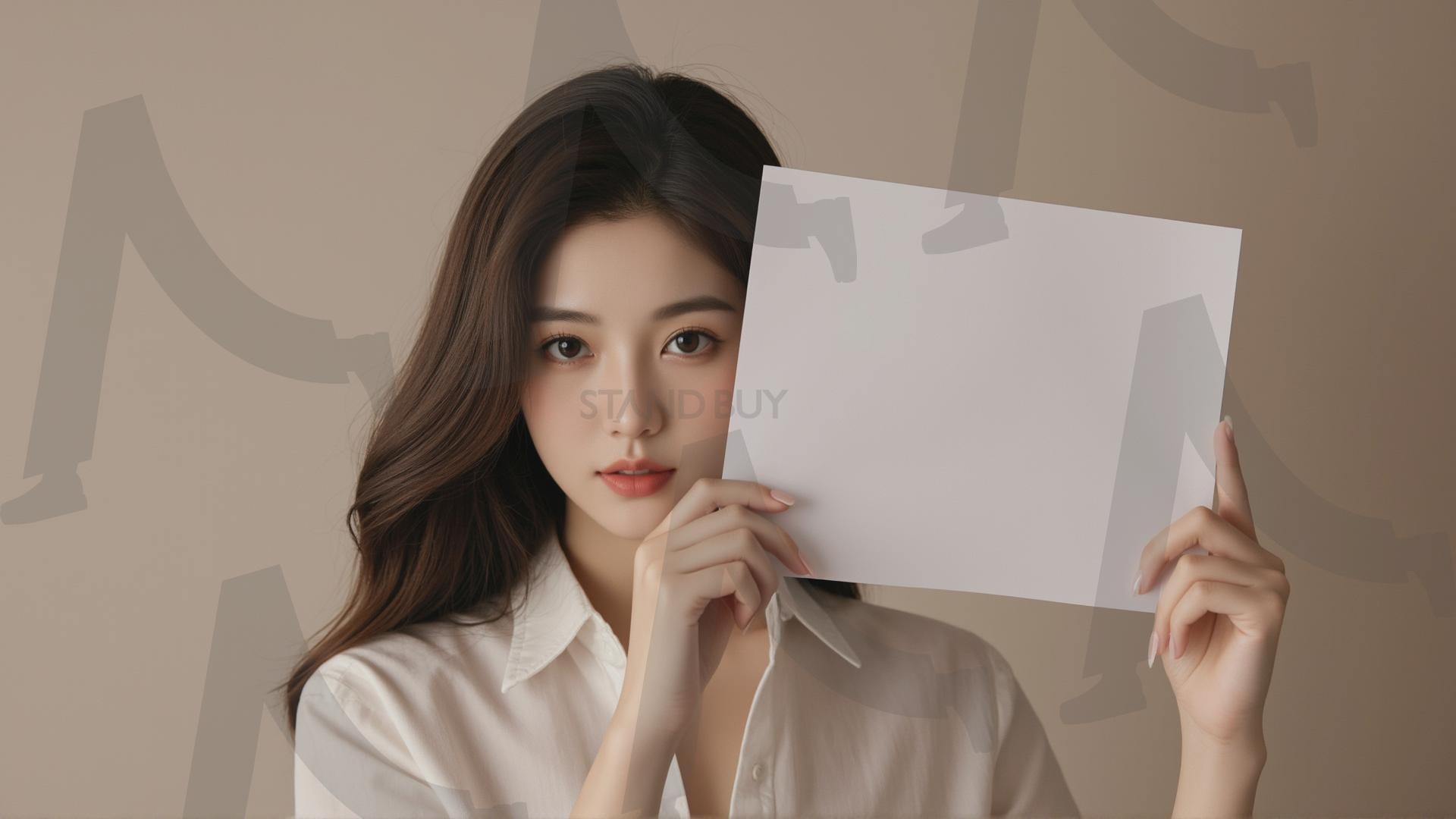 맞춤형 메시지 - 원하는 단어나 문구를 팻말에 넣어 사용 | 맞춤형 메시지, 팻말, 표지판, 안내, 경고, 광고, 정보, 프레젠테이션, ppt, 템플릿, Template, 미녀, 미인, ai | 스탠바이 STANDBUY 디지털 콘텐츠