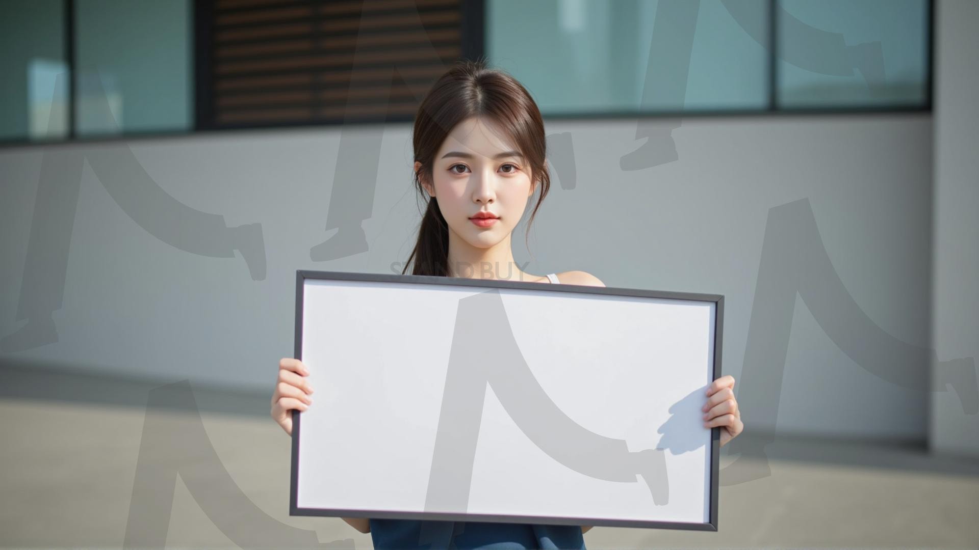 맞춤형 메시지 - 원하는 단어나 문구를 팻말에 넣어 사용 | 맞춤형 메시지, 팻말, 표지판, 안내, 경고, 광고, 정보, 프레젠테이션, ppt, 템플릿, Template, 미녀, 미인, ai | 스탠바이 STANDBUY 디지털 콘텐츠