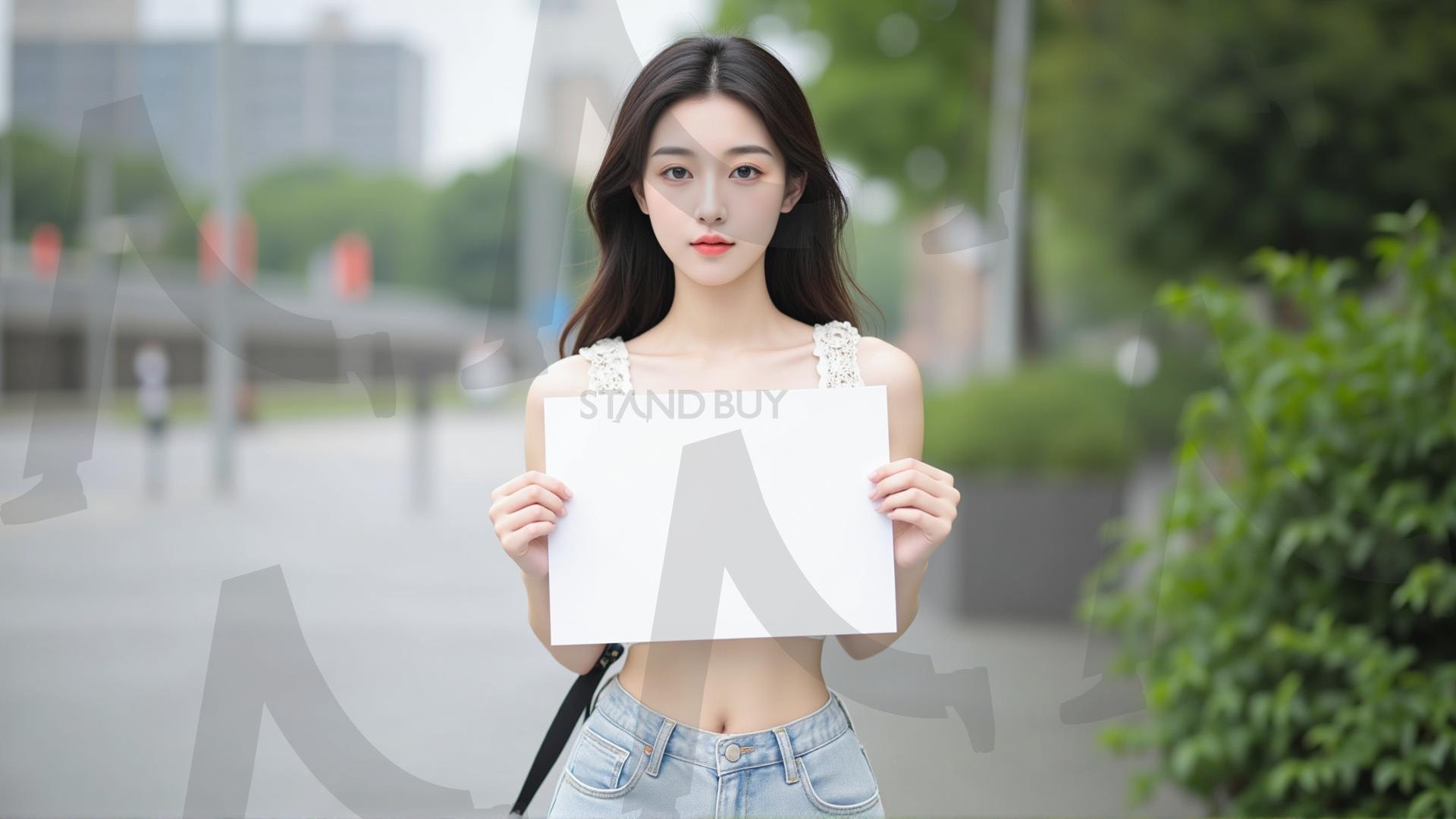 맞춤형 메시지 - 원하는 단어나 문구를 팻말에 넣어 사용 | 맞춤형 메시지, 팻말, 표지판, 안내, 경고, 광고, 정보, 프레젠테이션, ppt, 템플릿, Template, 미녀, 미인, ai | 스탠바이 STANDBUY 디지털 콘텐츠