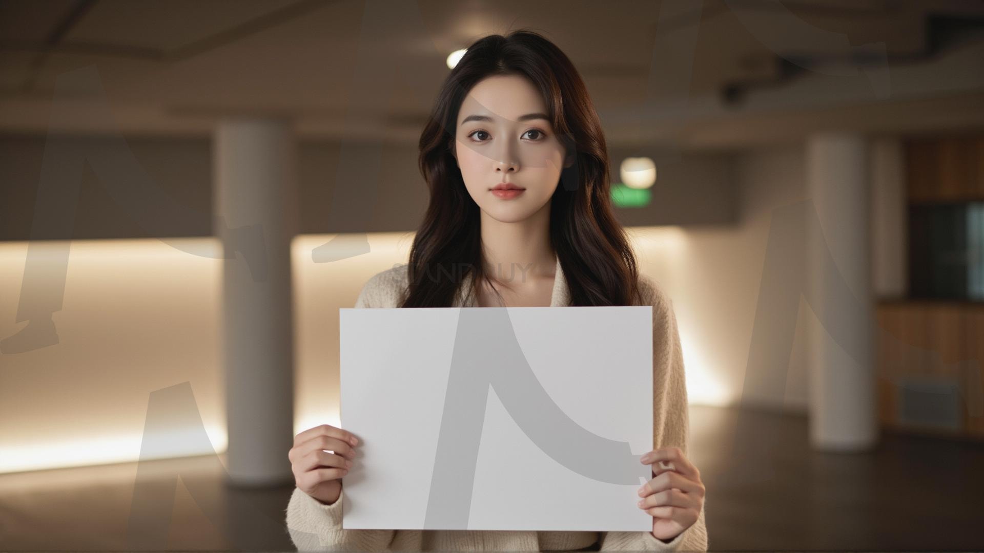 맞춤형 메시지 - 원하는 단어나 문구를 팻말에 넣어 사용 | 맞춤형 메시지, 팻말, 표지판, 안내, 경고, 광고, 정보, 프레젠테이션, ppt, 템플릿, Template, 미녀, 미인, ai | 스탠바이 STANDBUY 디지털 콘텐츠