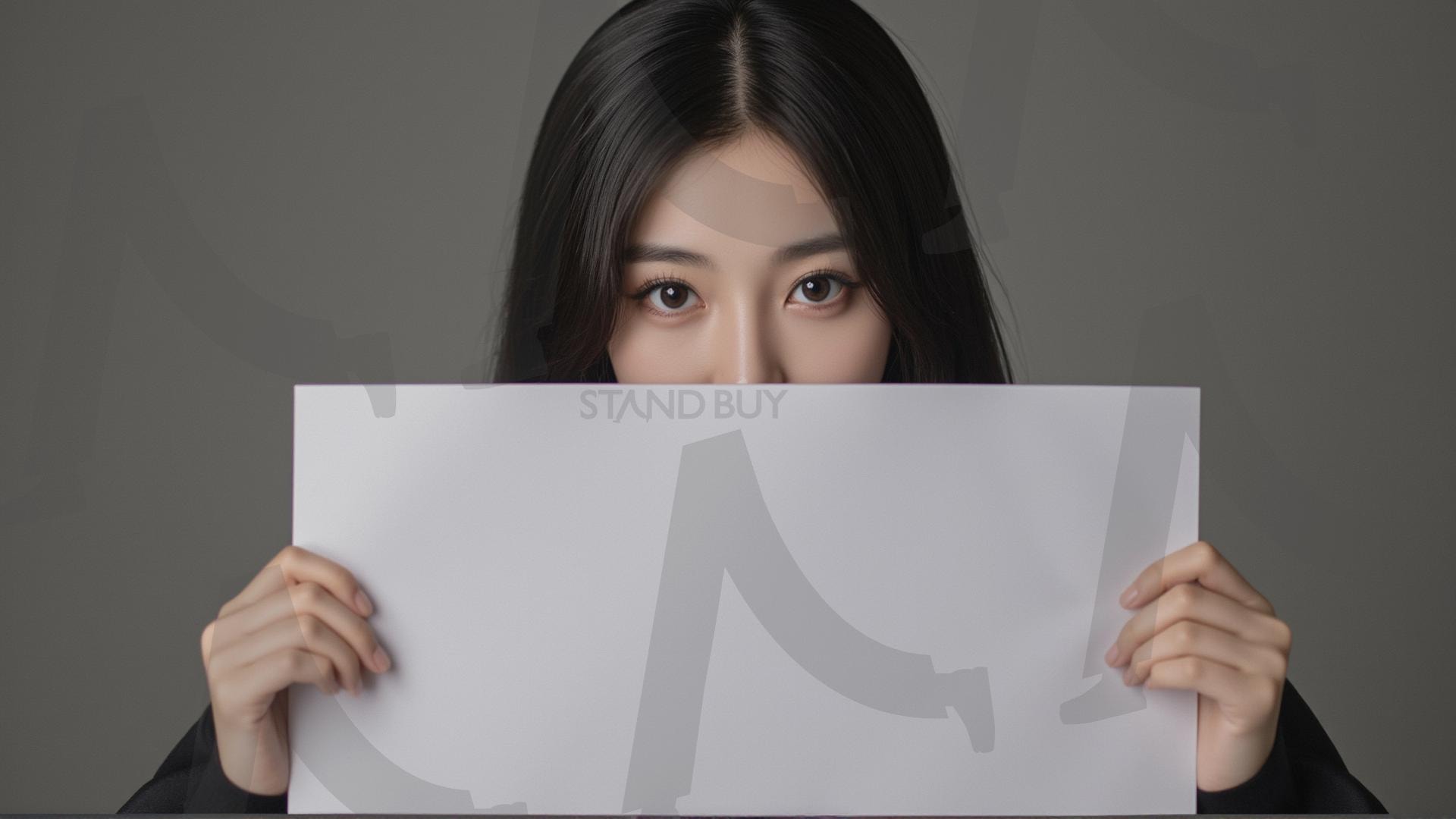 맞춤형 메시지 - 원하는 단어나 문구를 팻말에 넣어 사용 | 맞춤형 메시지, 팻말, 표지판, 안내, 경고, 광고, 정보, 프레젠테이션, ppt, 템플릿, Template, 미녀, 미인, ai | 스탠바이 STANDBUY 디지털 콘텐츠