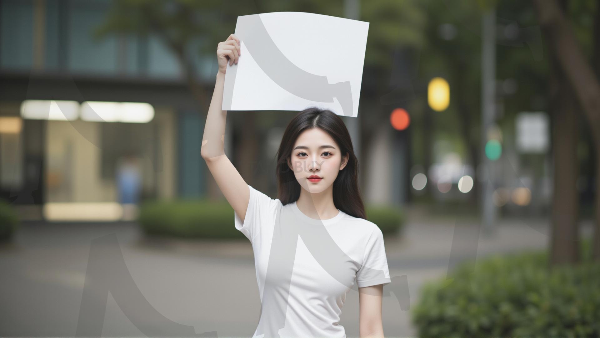 맞춤형 메시지 - 원하는 단어나 문구를 팻말에 넣어 사용 | 맞춤형 메시지, 팻말, 표지판, 안내, 경고, 광고, 정보, 프레젠테이션, ppt, 템플릿, Template, 미녀, 미인, ai | 스탠바이 STANDBUY 디지털 콘텐츠