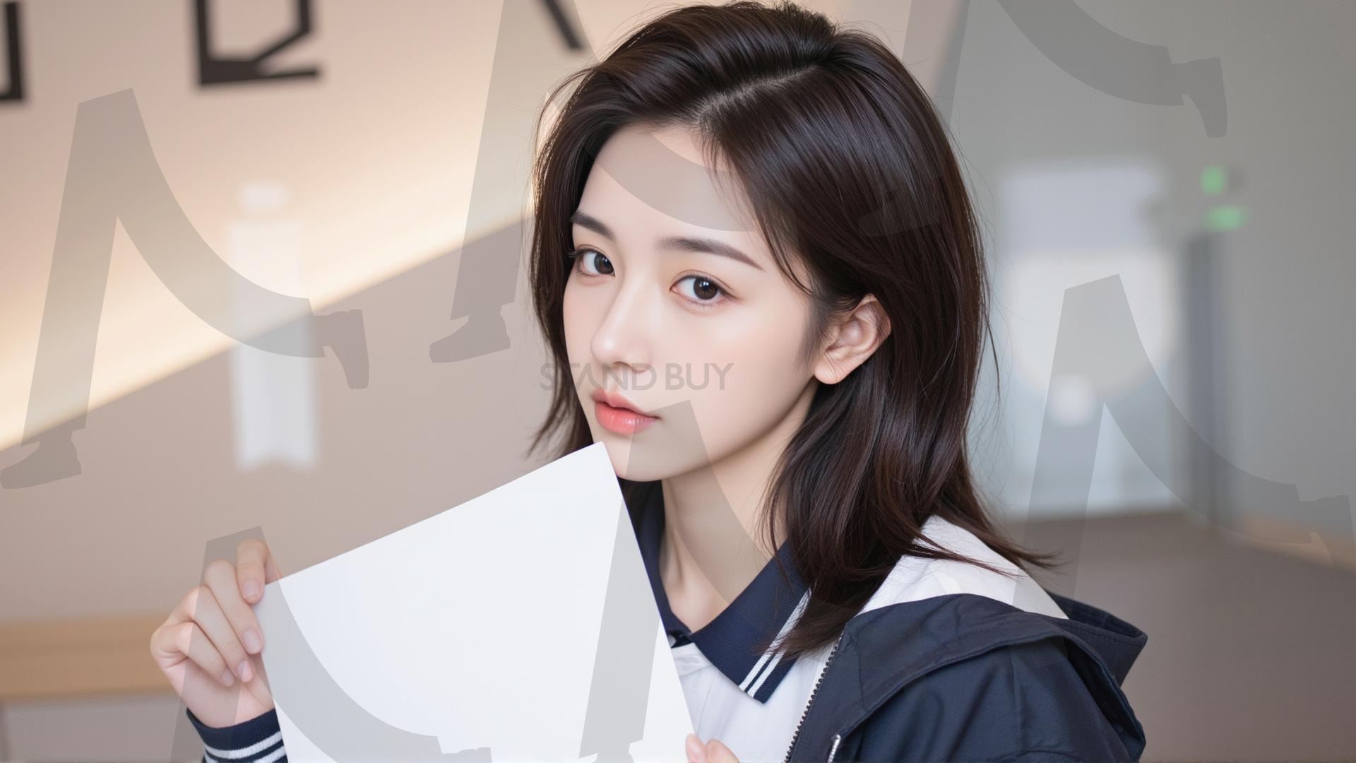 맞춤형 메시지 - 원하는 단어나 문구를 팻말에 넣어 사용 | 맞춤형 메시지, 팻말, 표지판, 안내, 경고, 광고, 정보, 프레젠테이션, ppt, 템플릿, Template, 미녀, 미인, ai | 스탠바이 STANDBUY 디지털 콘텐츠