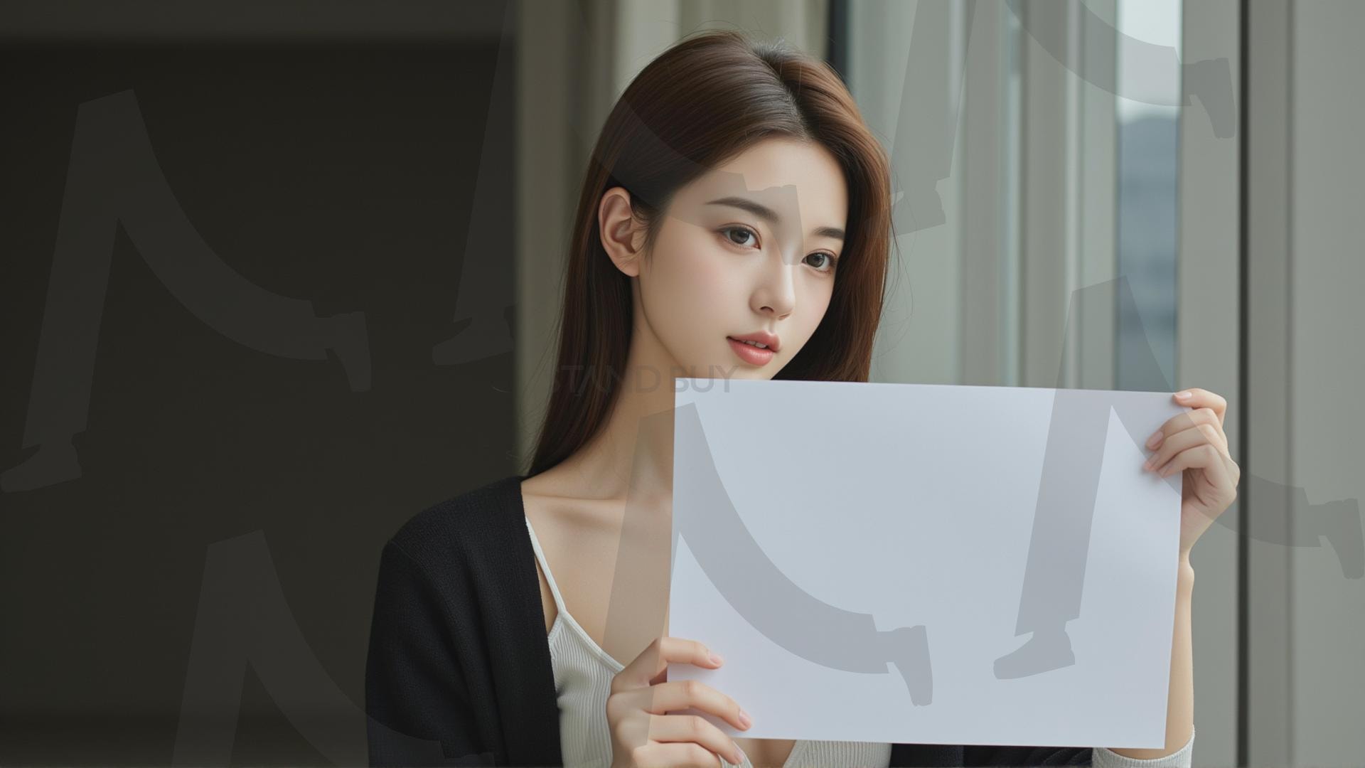 맞춤형 메시지 - 원하는 단어나 문구를 팻말에 넣어 사용 | 맞춤형 메시지, 팻말, 표지판, 안내, 경고, 광고, 정보, 프레젠테이션, ppt, 템플릿, Template, 미녀, 미인, ai | 스탠바이 STANDBUY 디지털 콘텐츠