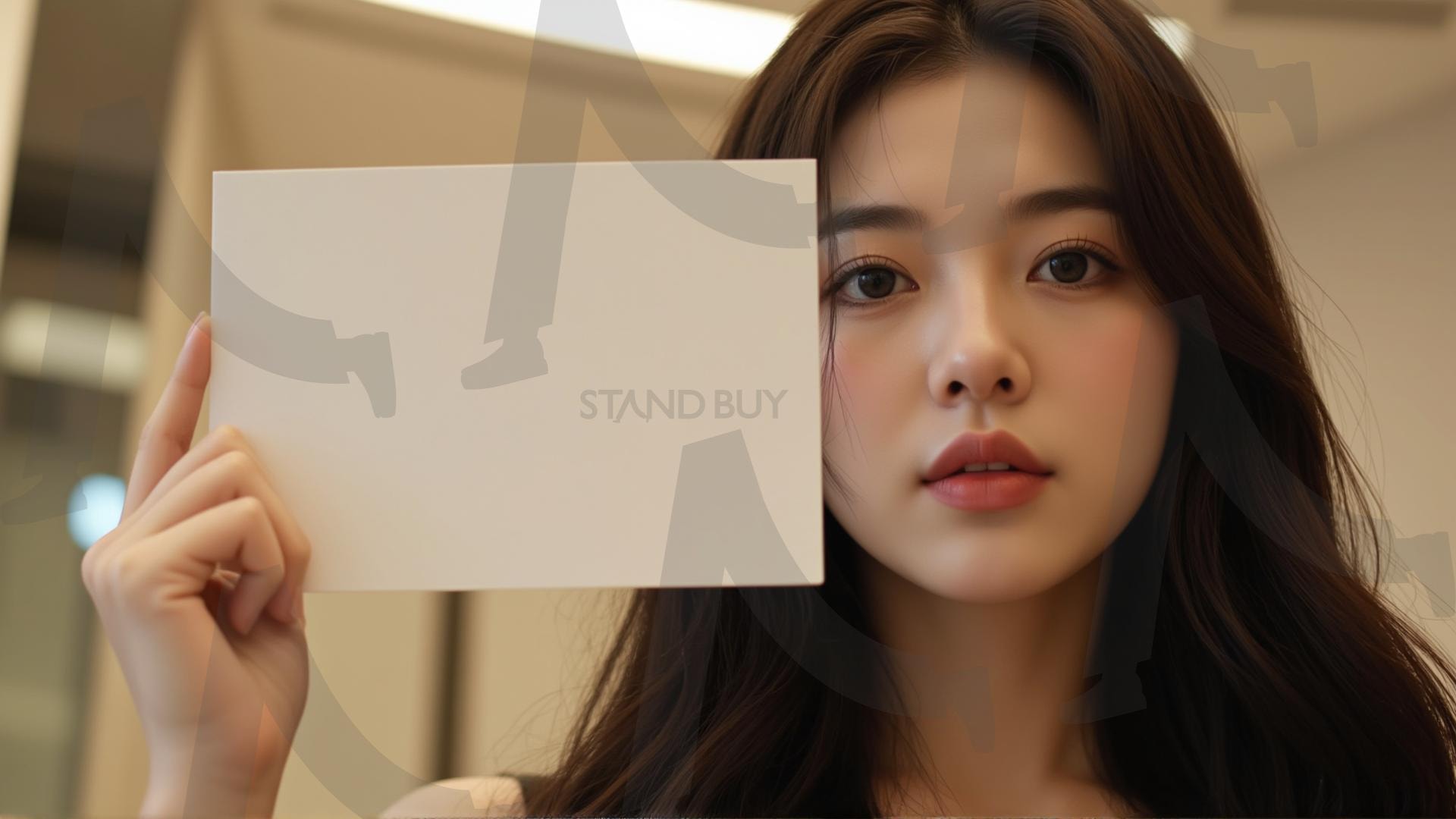 맞춤형 메시지 - 원하는 단어나 문구를 팻말에 넣어 사용 | 맞춤형 메시지, 팻말, 표지판, 안내, 경고, 광고, 정보, 프레젠테이션, ppt, 템플릿, Template, 미녀, 미인, ai | 스탠바이 STANDBUY 디지털 콘텐츠