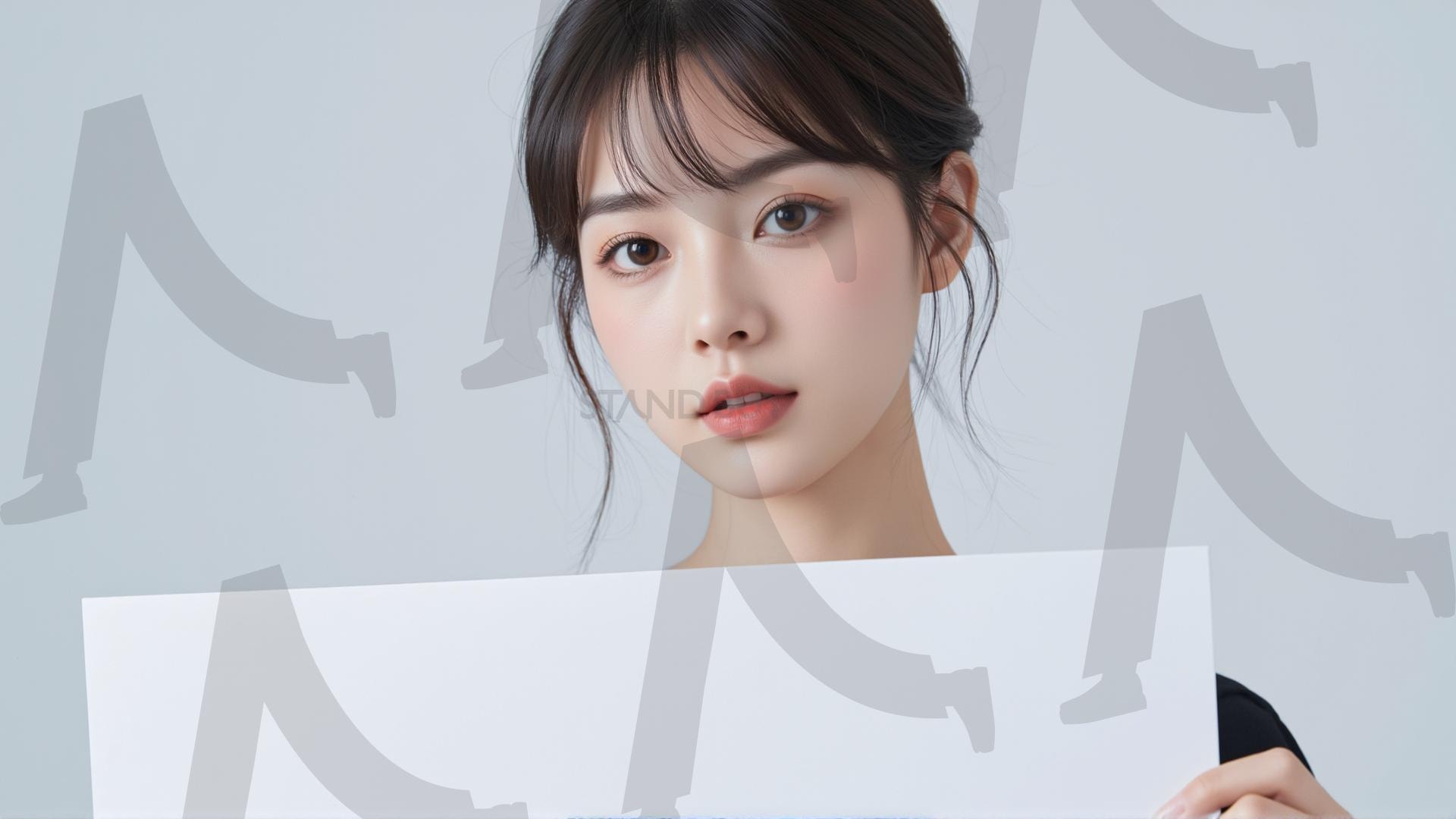 맞춤형 메시지 - 원하는 단어나 문구를 팻말에 넣어 사용 | 맞춤형 메시지, 팻말, 표지판, 안내, 경고, 광고, 정보, 프레젠테이션, ppt, 템플릿, Template, 미녀, 미인, ai | 스탠바이 STANDBUY 디지털 콘텐츠