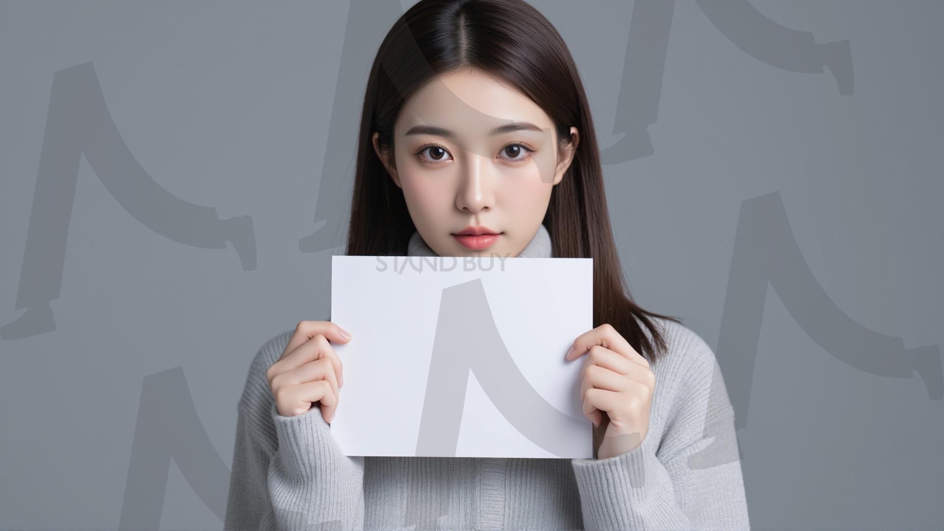 맞춤형 메시지 - 원하는 단어나 문구를 팻말에 넣어 사용 | 맞춤형 메시지, 팻말, 표지판, 안내, 경고, 광고, 정보, 프레젠테이션, ppt, 템플릿, Template, 미녀, 미인, ai | 스탠바이 STANDBUY 디지털 콘텐츠