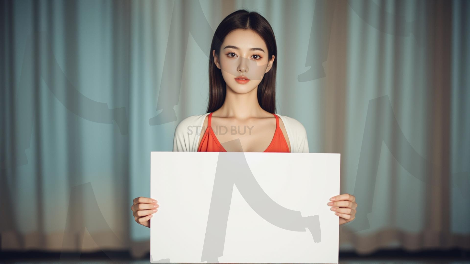 맞춤형 메시지 - 원하는 단어나 문구를 팻말에 넣어 사용 | 맞춤형 메시지, 팻말, 표지판, 안내, 경고, 광고, 정보, 프레젠테이션, ppt, 템플릿, Template, 미녀, 미인, ai | 스탠바이 STANDBUY 디지털 콘텐츠